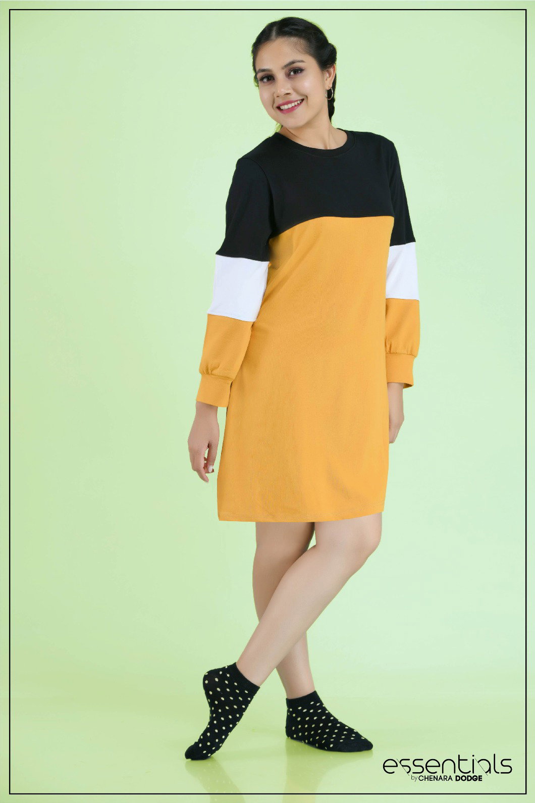 LARA COLORBLOCK T'SHIRT DRESS-UK8