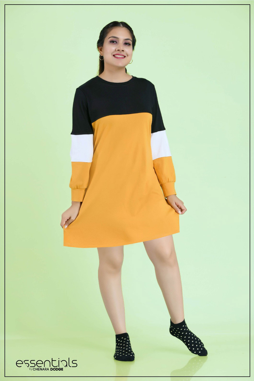 LARA COLORBLOCK T'SHIRT DRESS-UK8