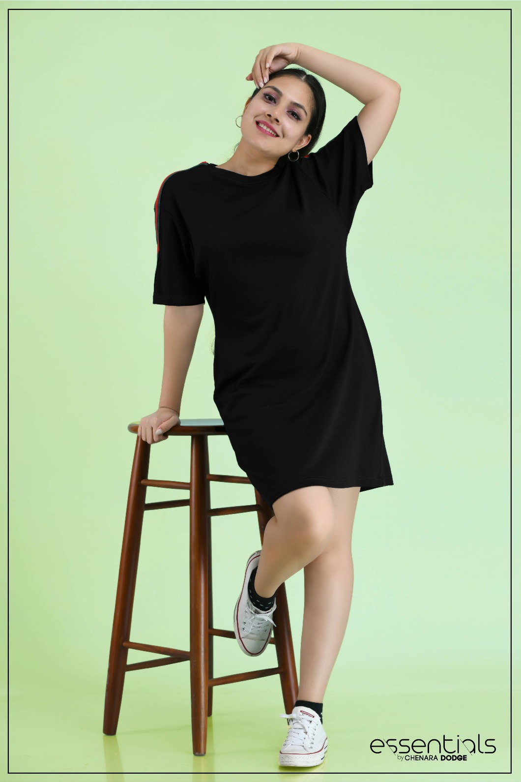 CIERA TAPE T-SHIRT DRESS-UK8