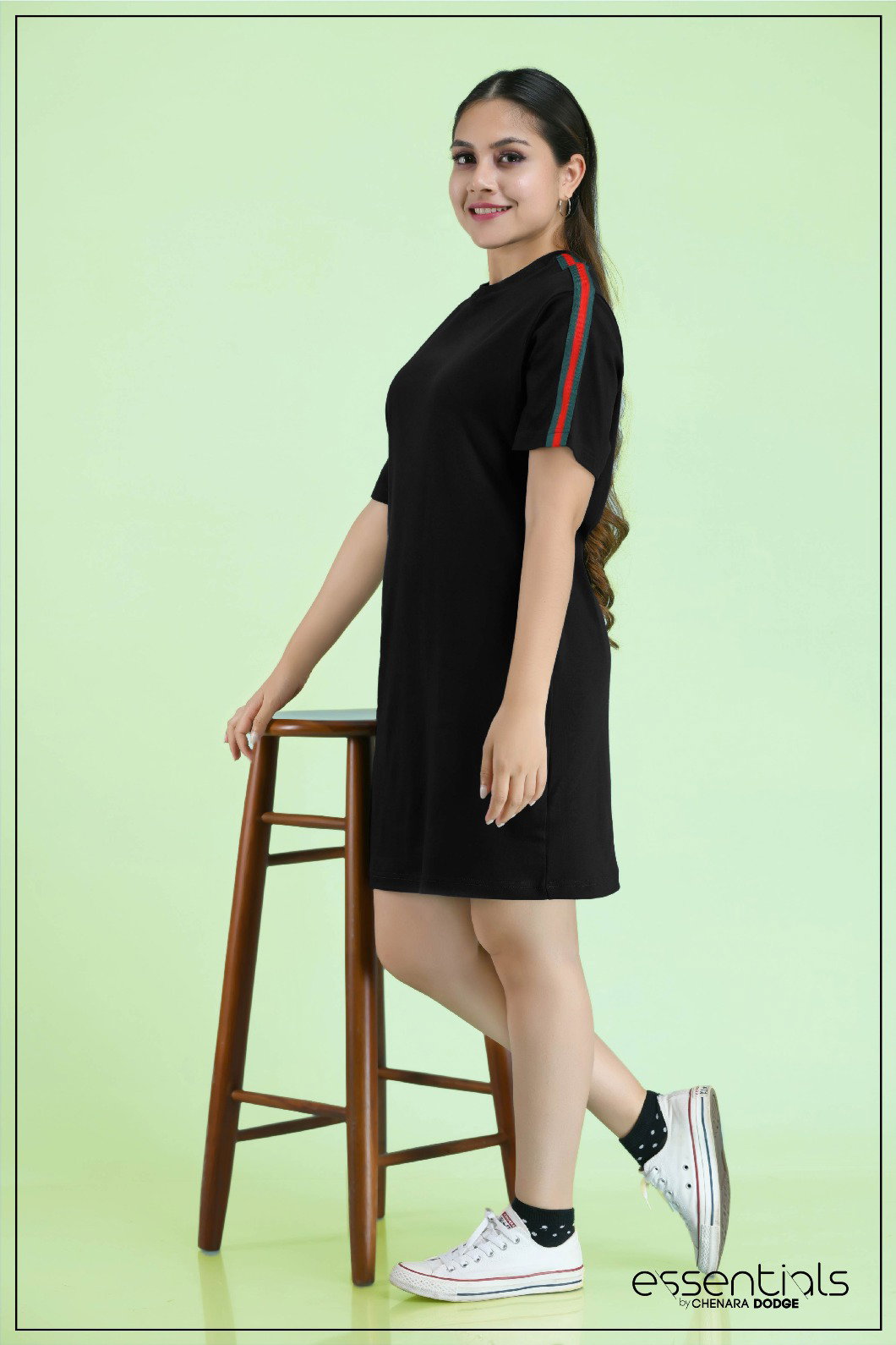 CIERA TAPE T-SHIRT DRESS-UK8