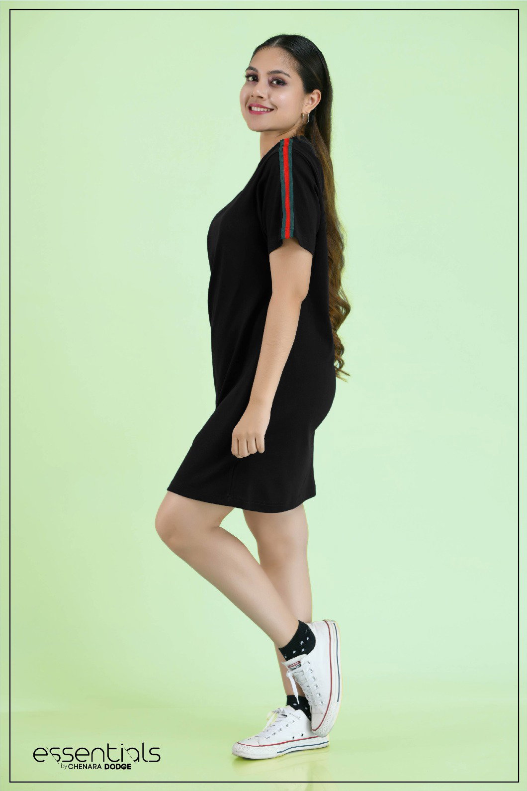 CIERA TAPE T-SHIRT DRESS-UK8