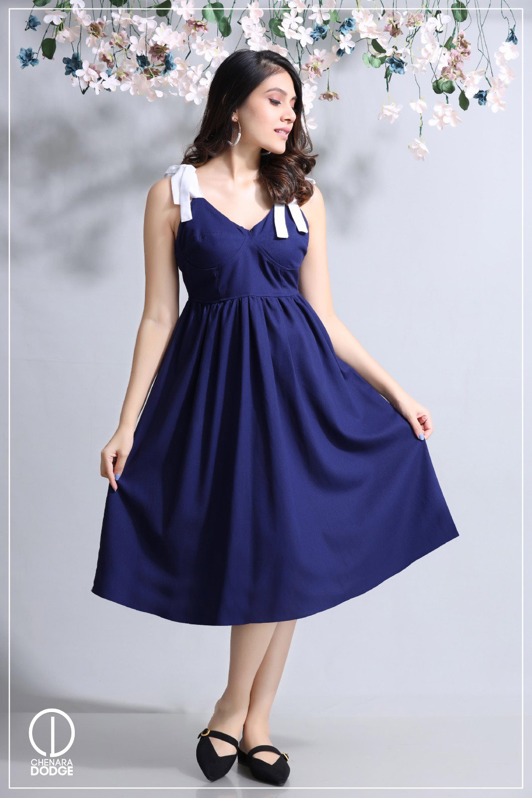 TILLY BUSTIER MIDI DRESS-UK8