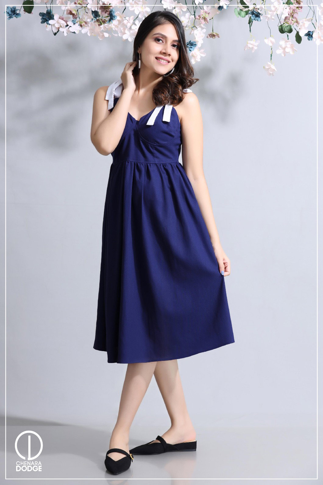 TILLY BUSTIER MIDI DRESS-UK8