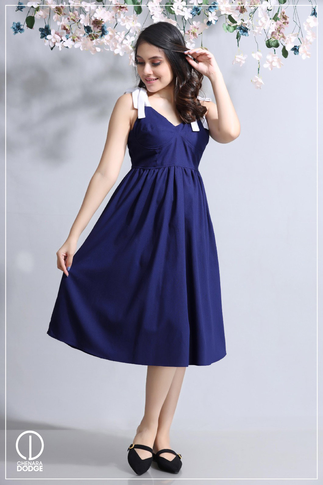 TILLY BUSTIER MIDI DRESS-UK8