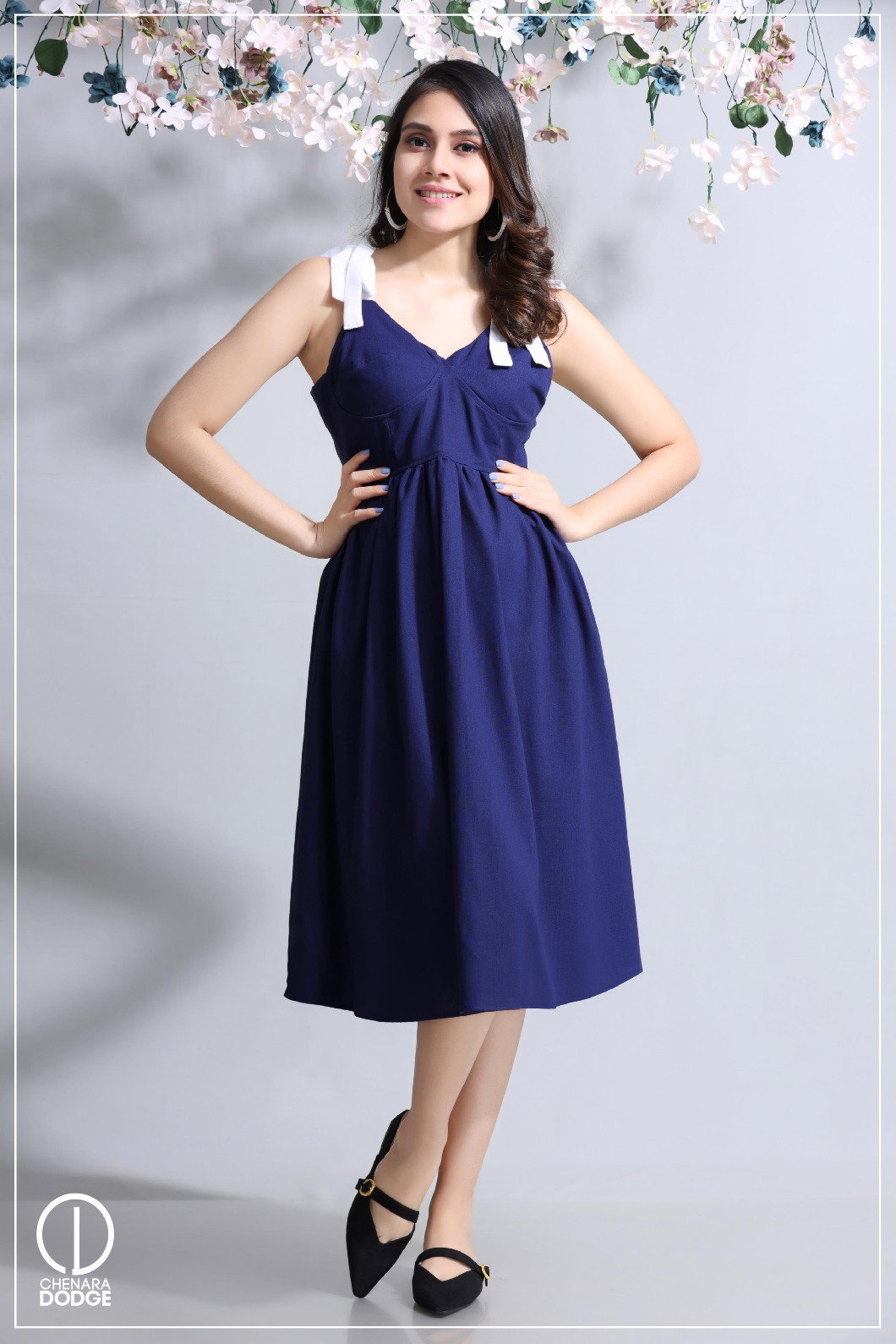 TILLY BUSTIER MIDI DRESS-UK8