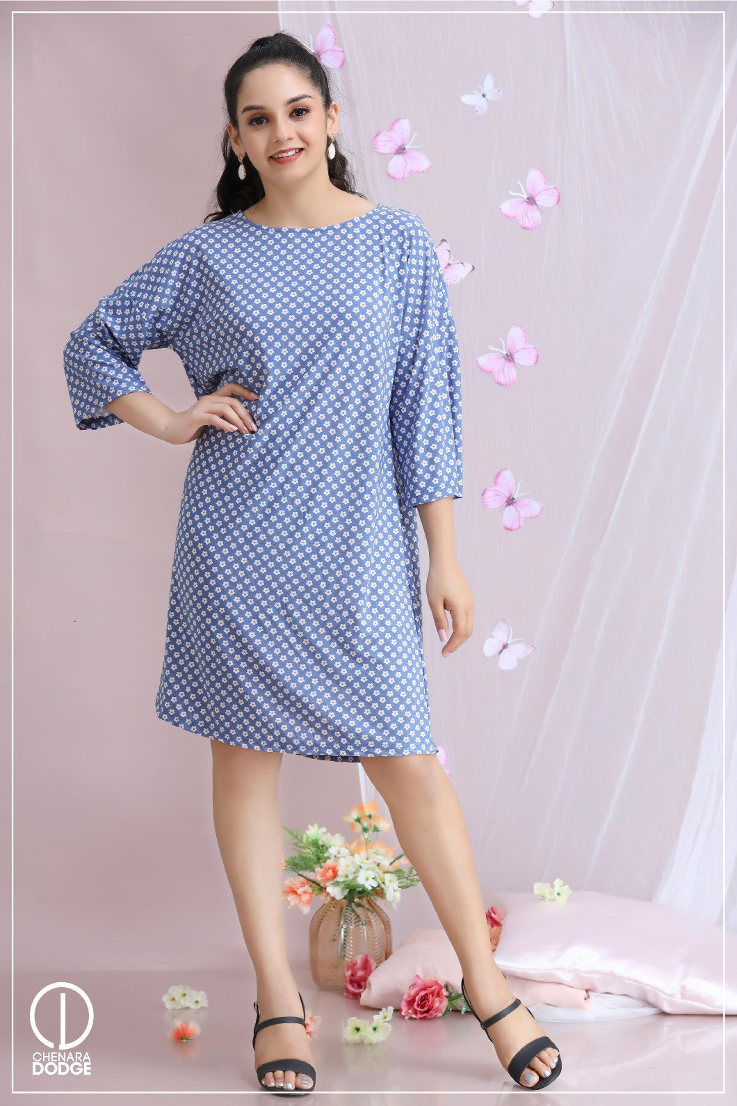 AMELIA PRINTED MINI DRESS-UK8
