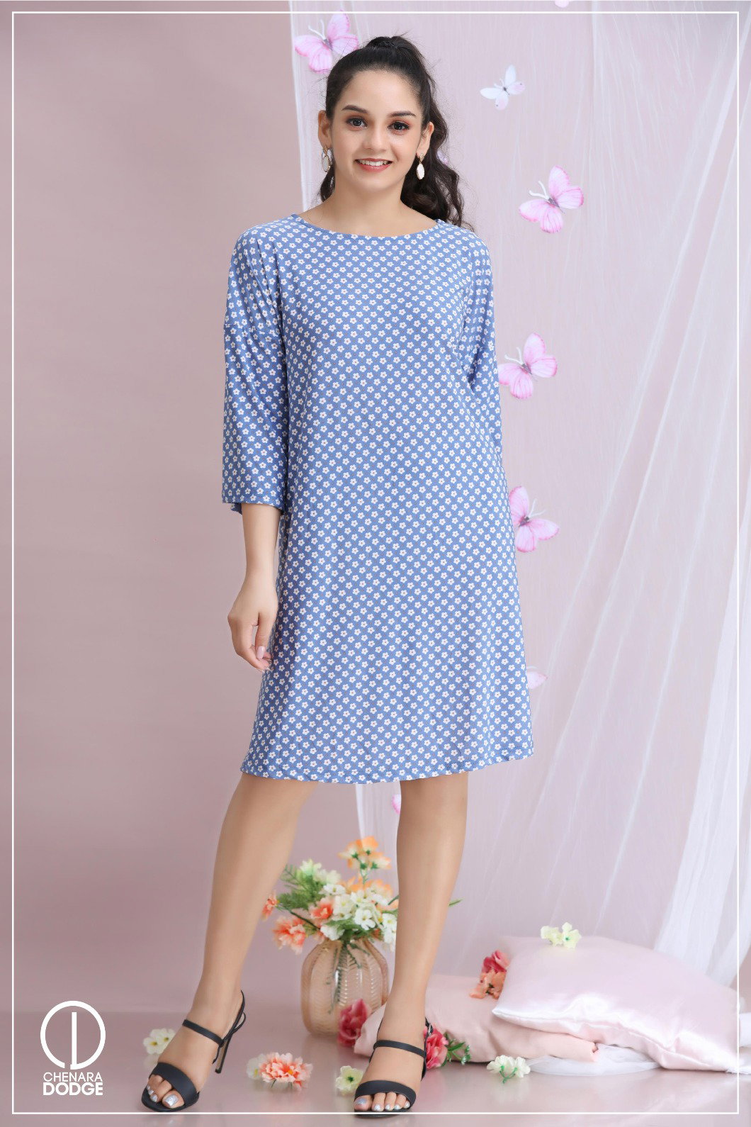 AMELIA PRINTED MINI DRESS-UK8