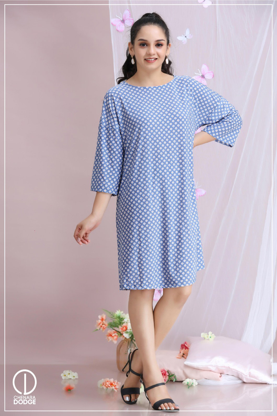 AMELIA PRINTED MINI DRESS-UK8