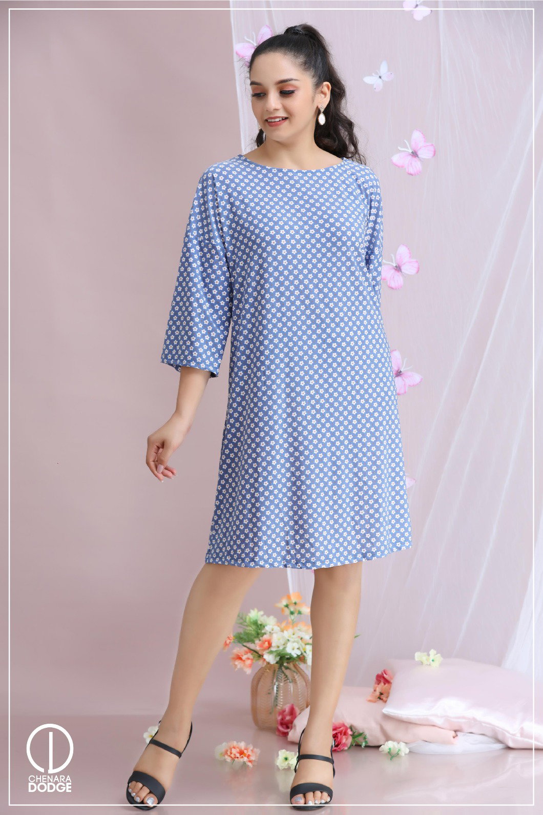 AMELIA PRINTED MINI DRESS-UK8