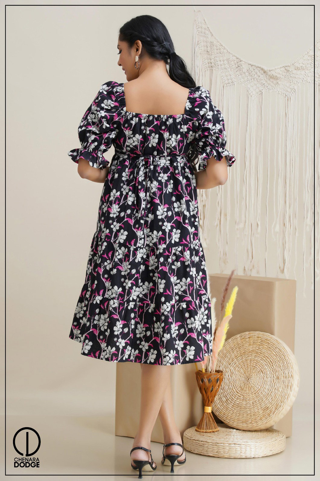 LUCY TIERED MIDI DRESS-UK8