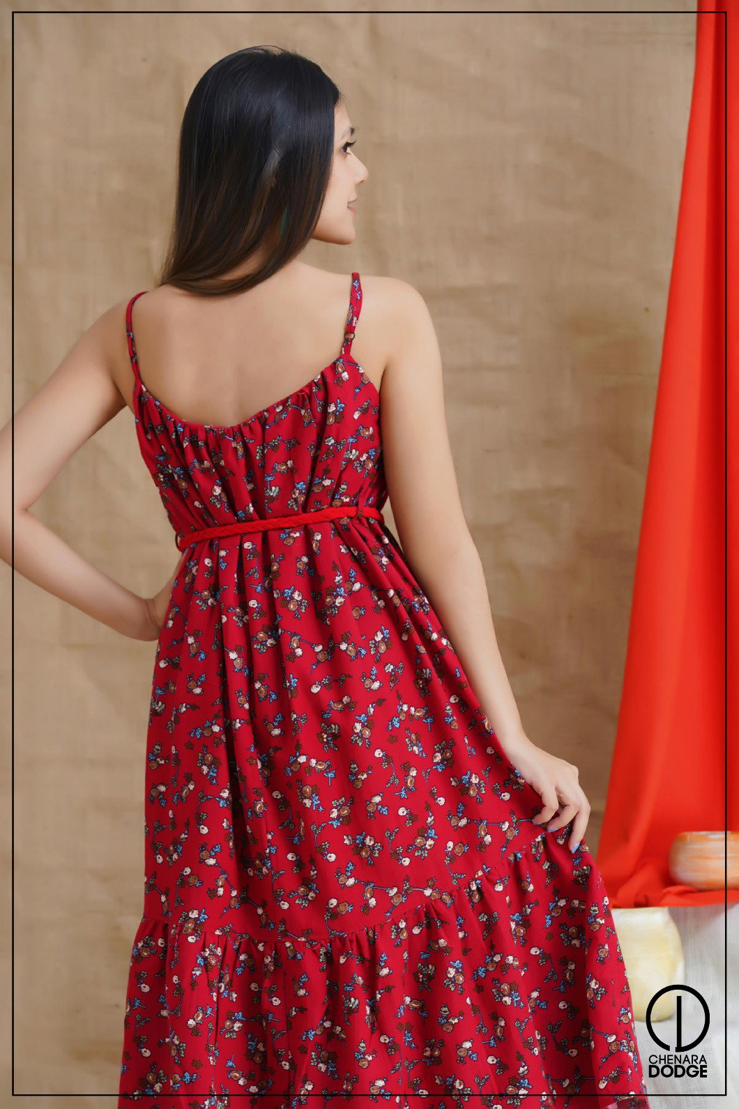 VANESSA STRAP MIDI DRESS-UK8