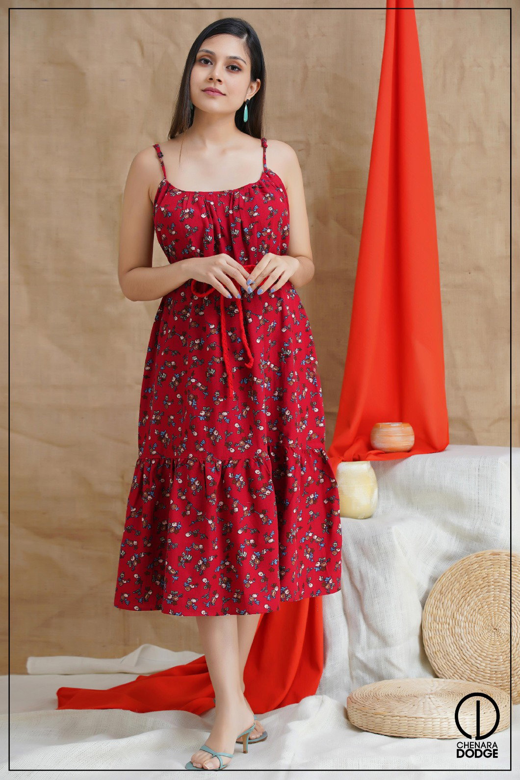 VANESSA STRAP MIDI DRESS-UK8
