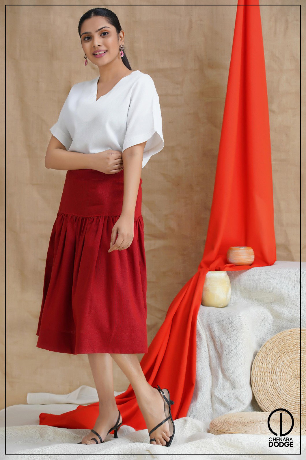 TIFFANY RUFFLE SKIRT-UK8