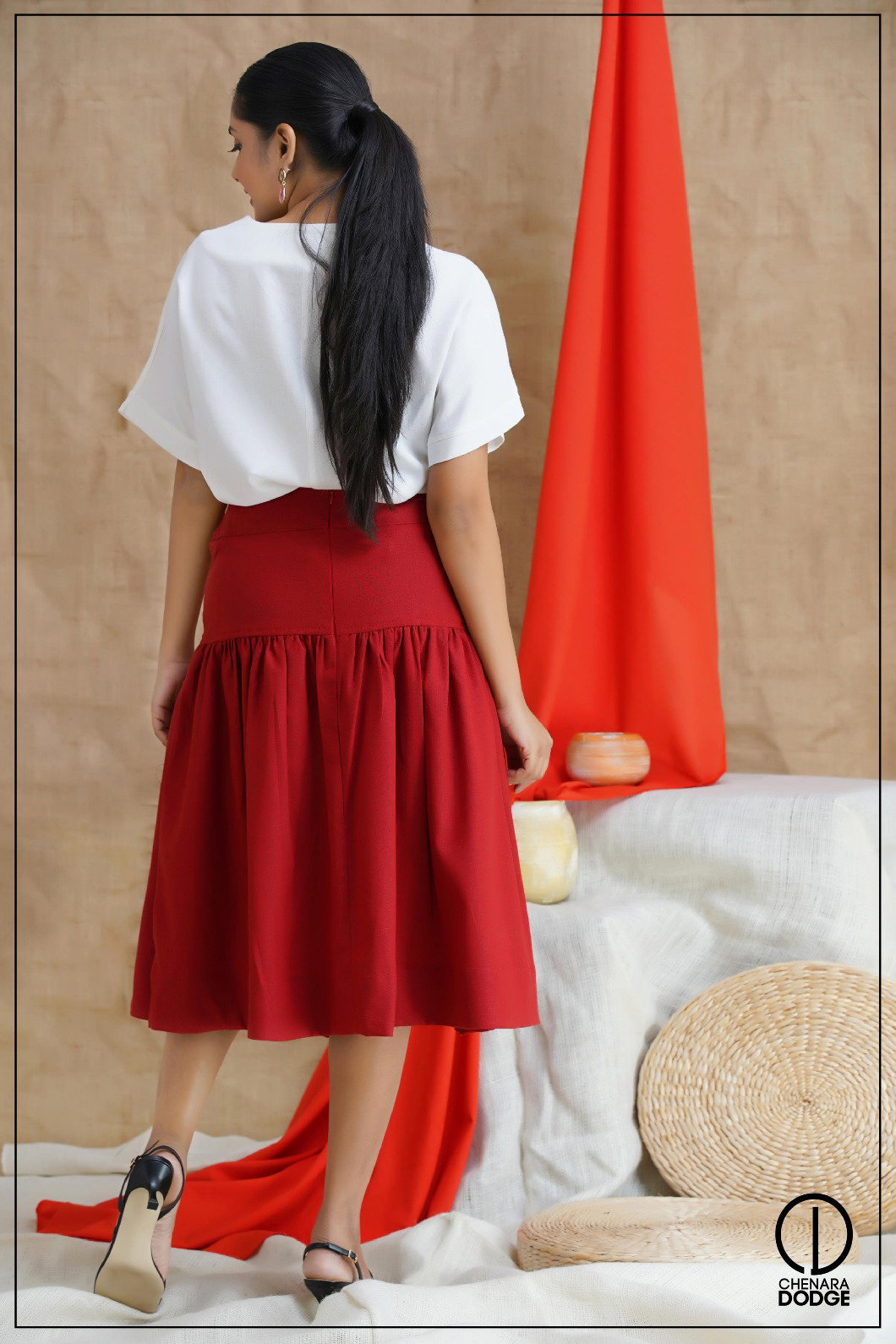 TIFFANY RUFFLE SKIRT-UK8