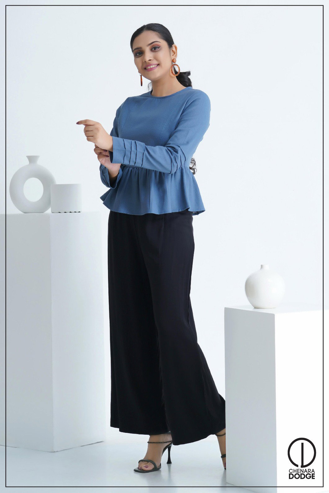 SOPHIE PEPLUM TOP-UK8