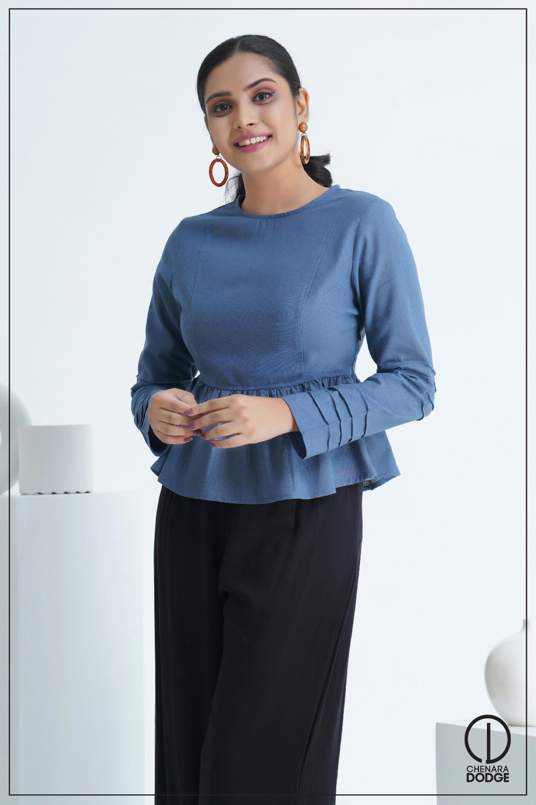SOPHIE PEPLUM TOP-UK8
