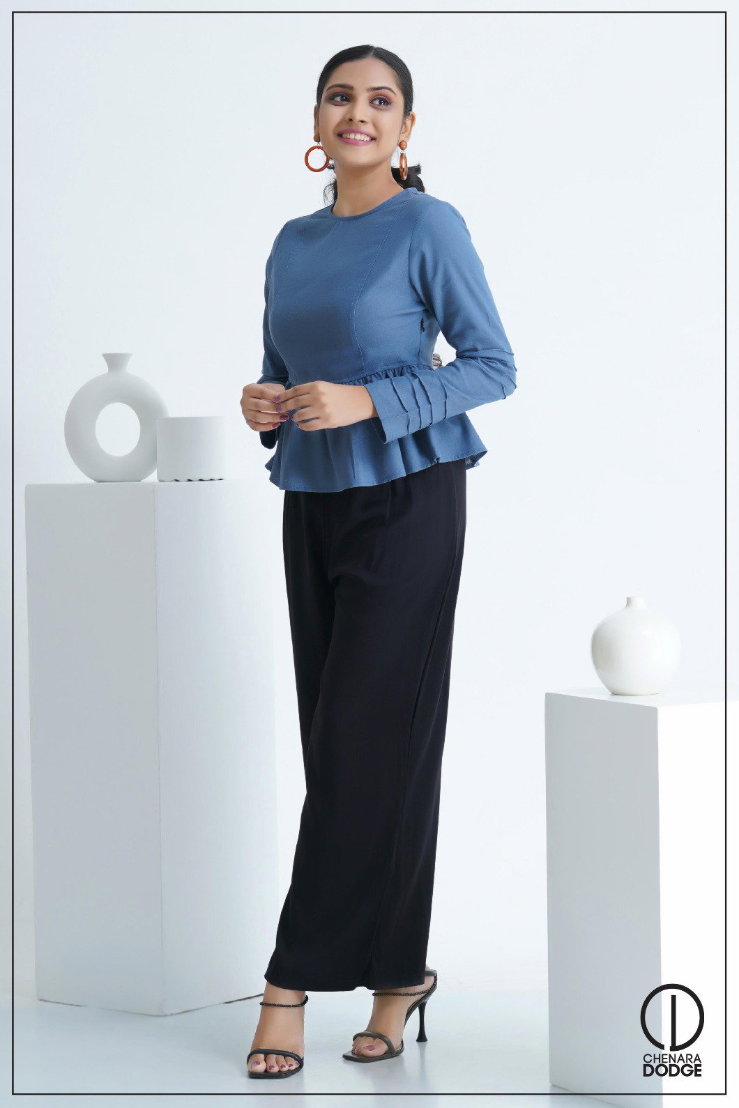 SOPHIE PEPLUM TOP-UK8