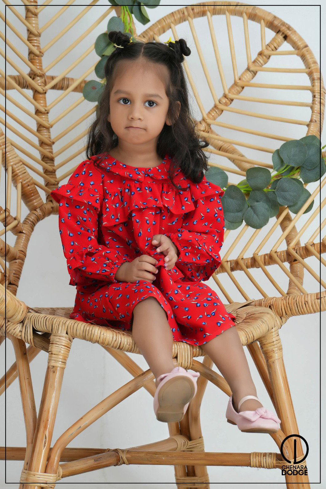 EMMA PRINTED KID'S DRESS-2YR