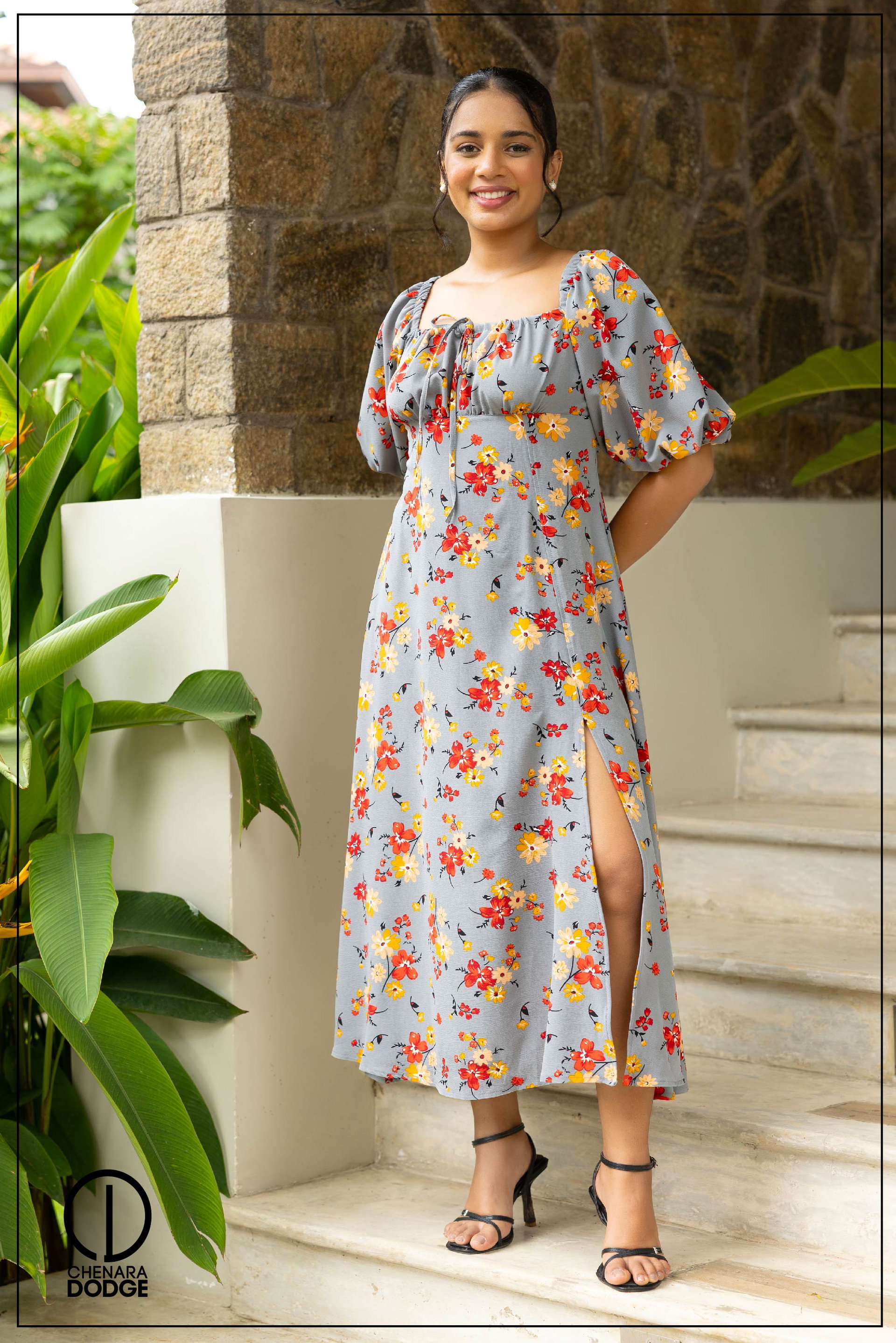 ABBY BUSTIER MIDI DRESS