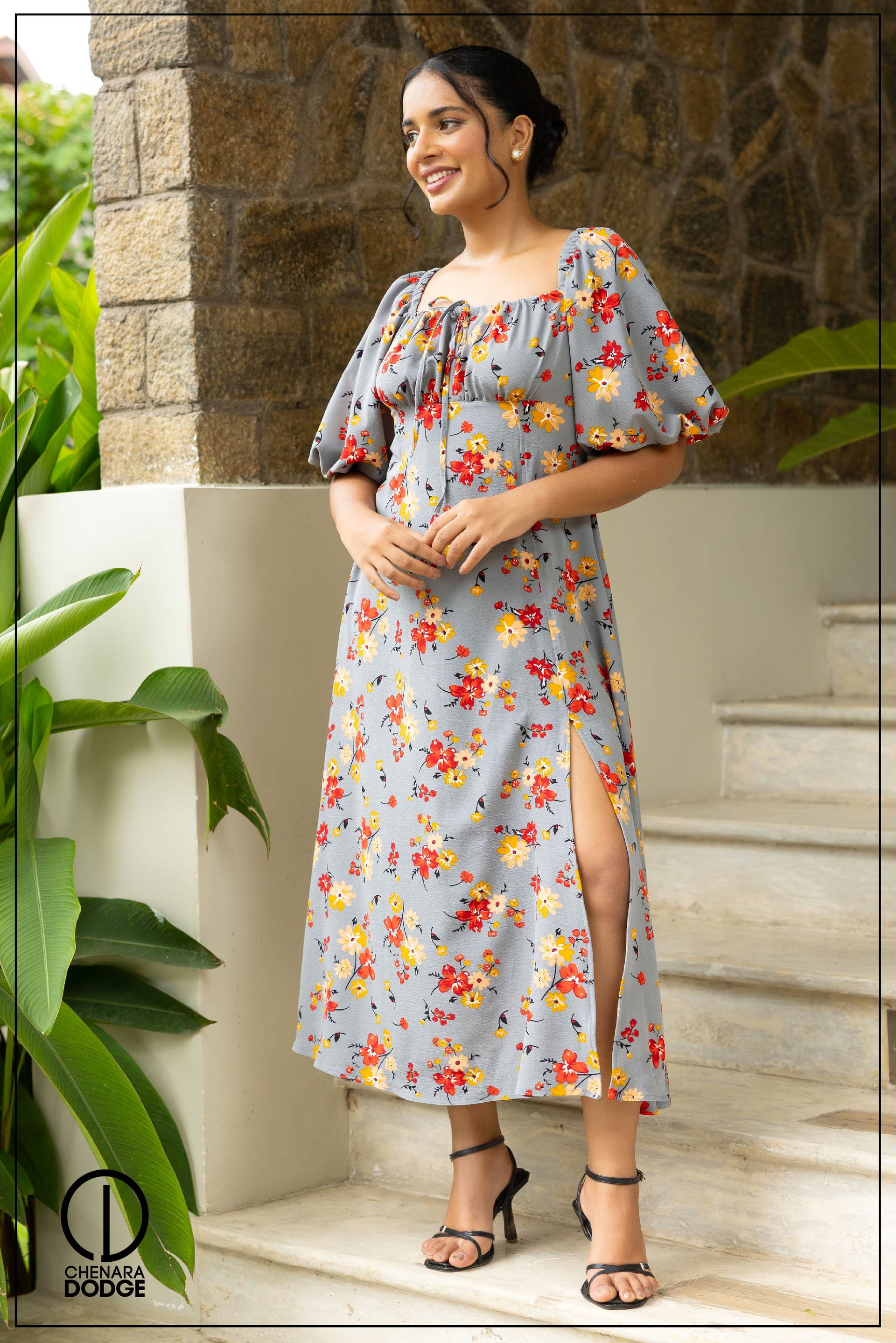 ABBY BUSTIER MIDI DRESS