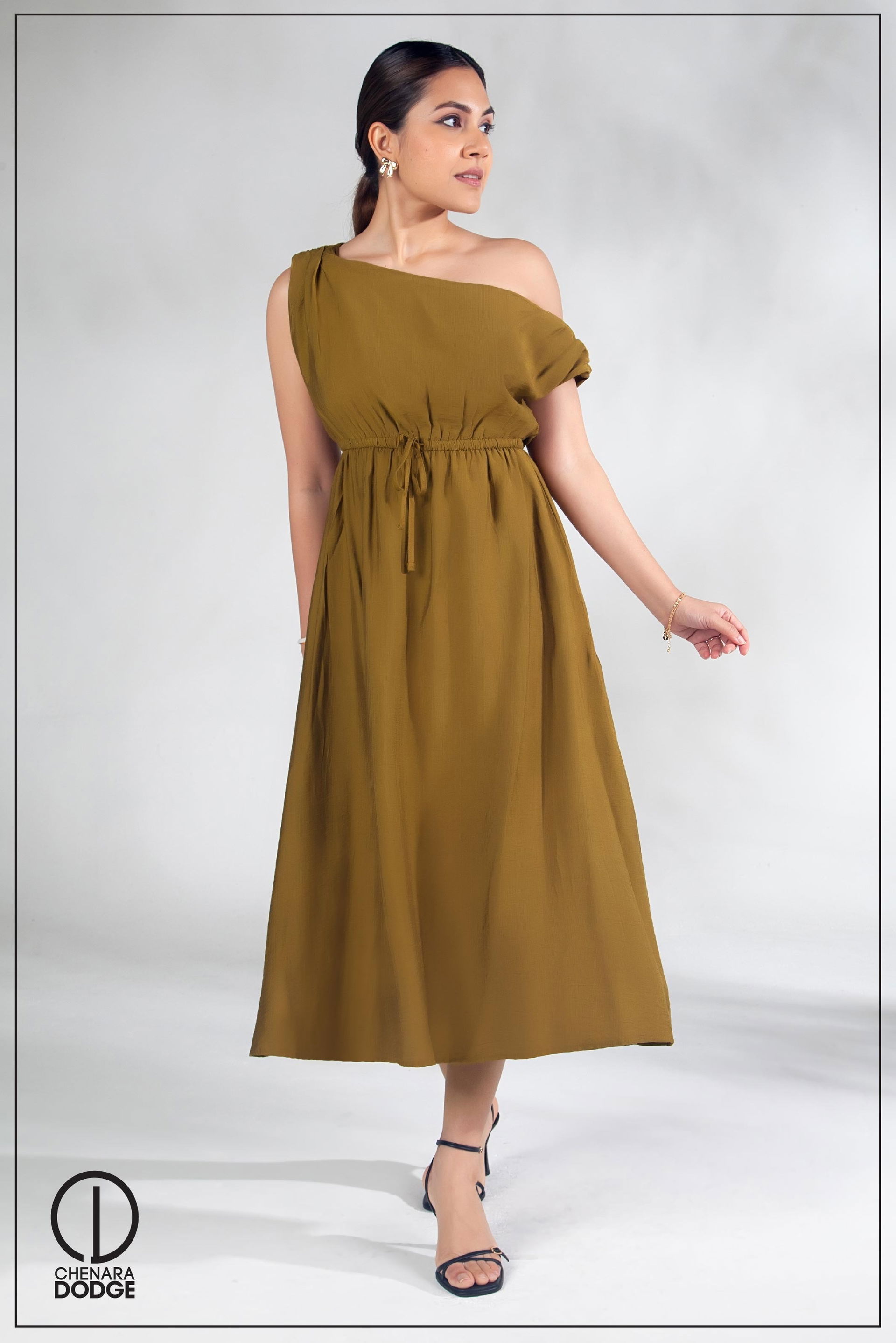 AISLA DROP SHOULDER MIDI DRESS