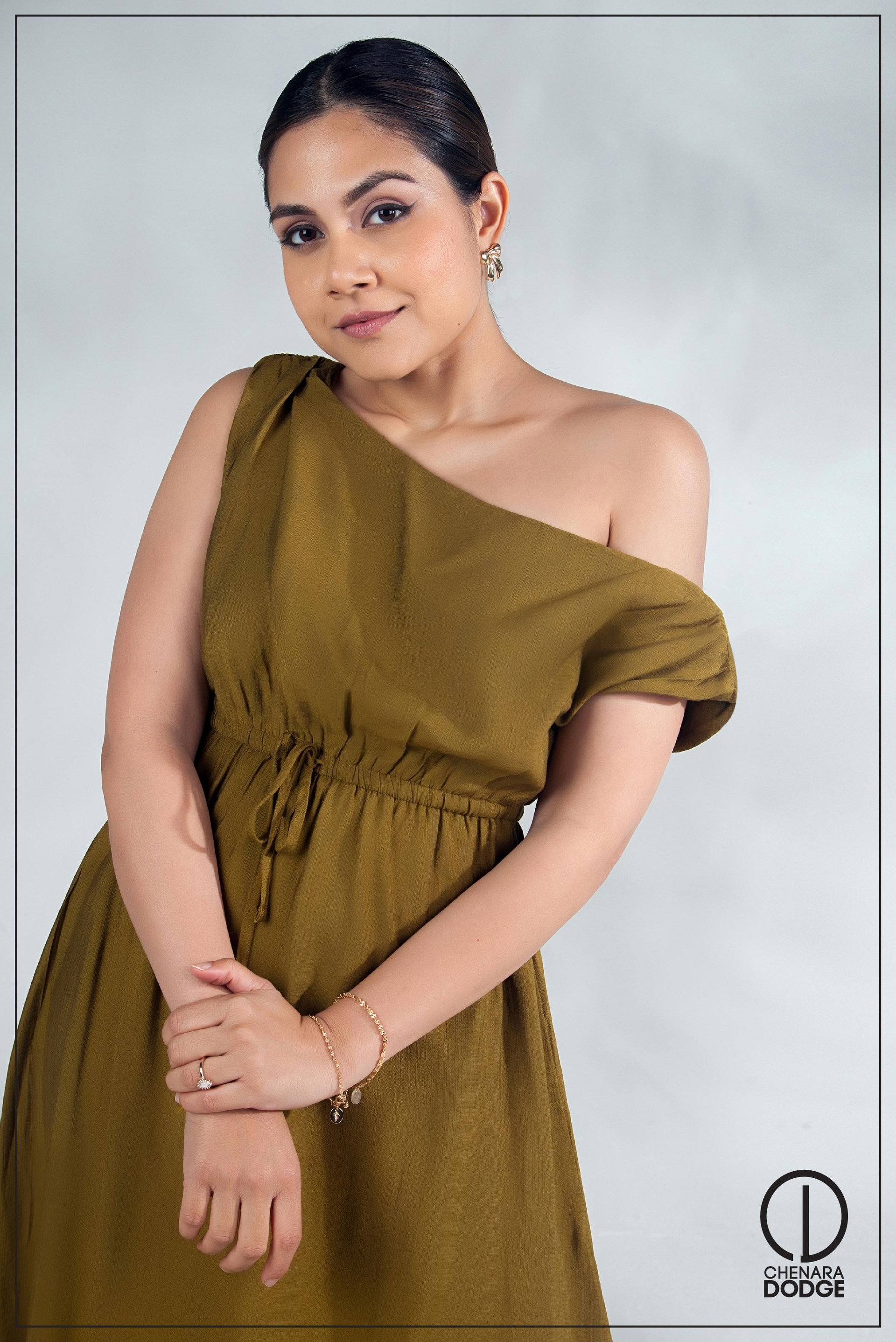 AISLA DROP SHOULDER MIDI DRESS