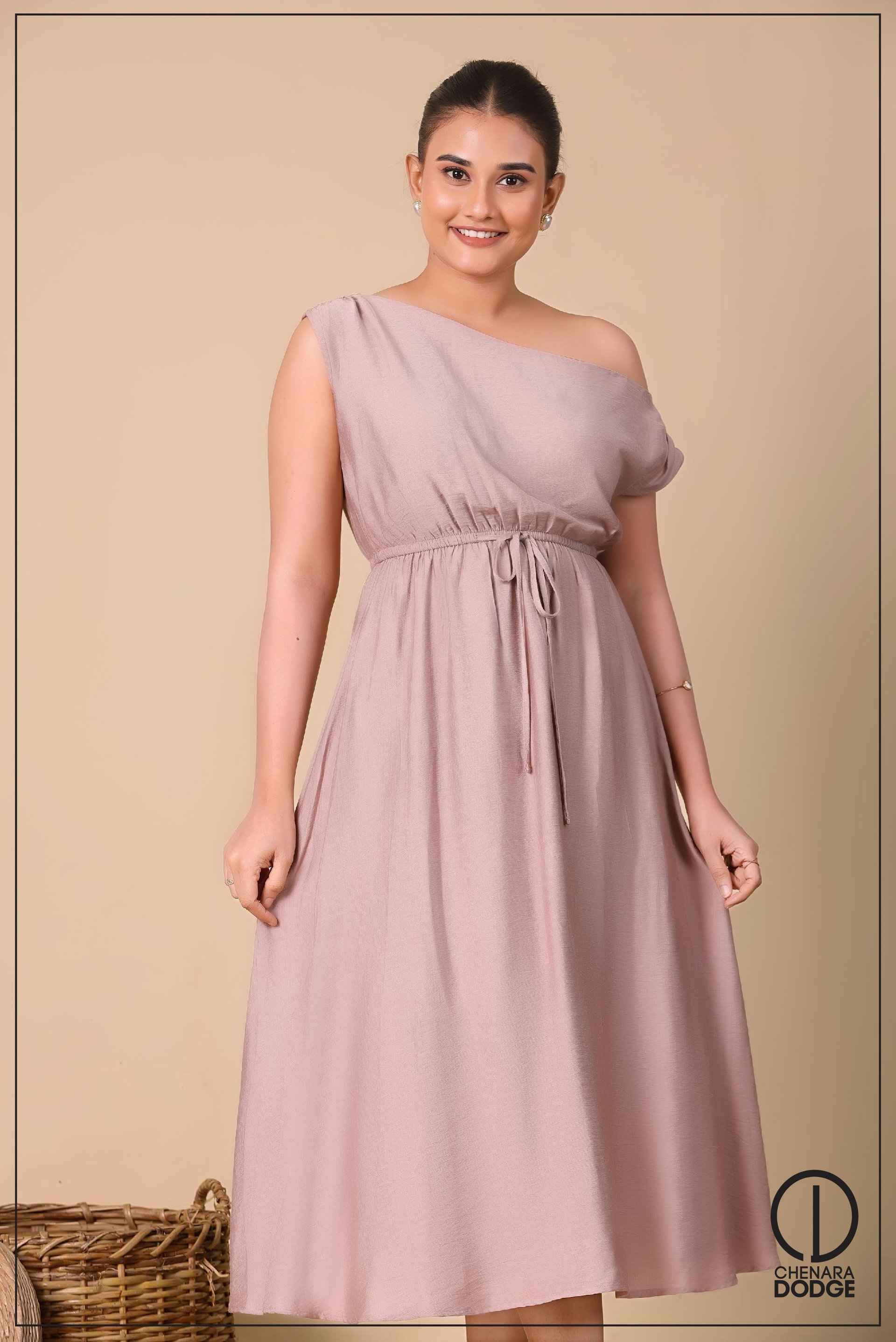 AISLA DROP SHOULDER MIDI DRESS