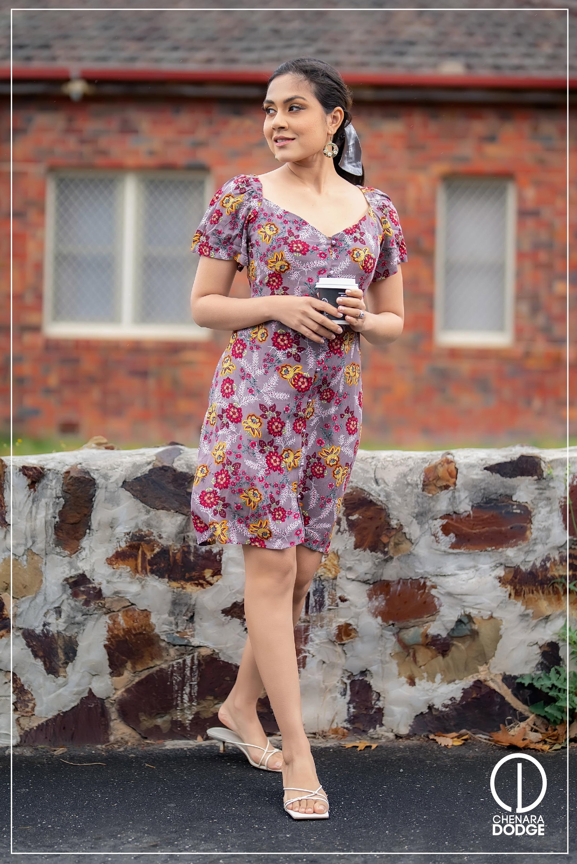 AISLA PRINTED MINI DRESS