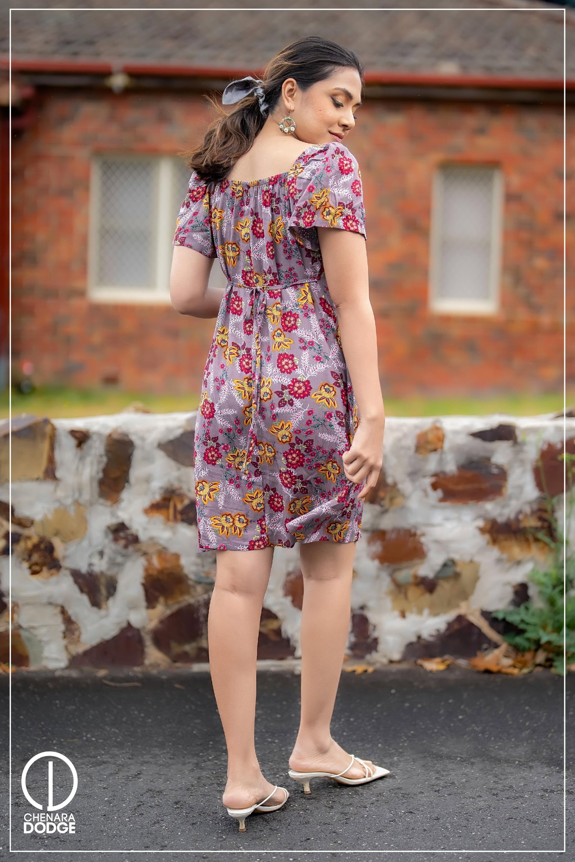 AISLA PRINTED MINI DRESS