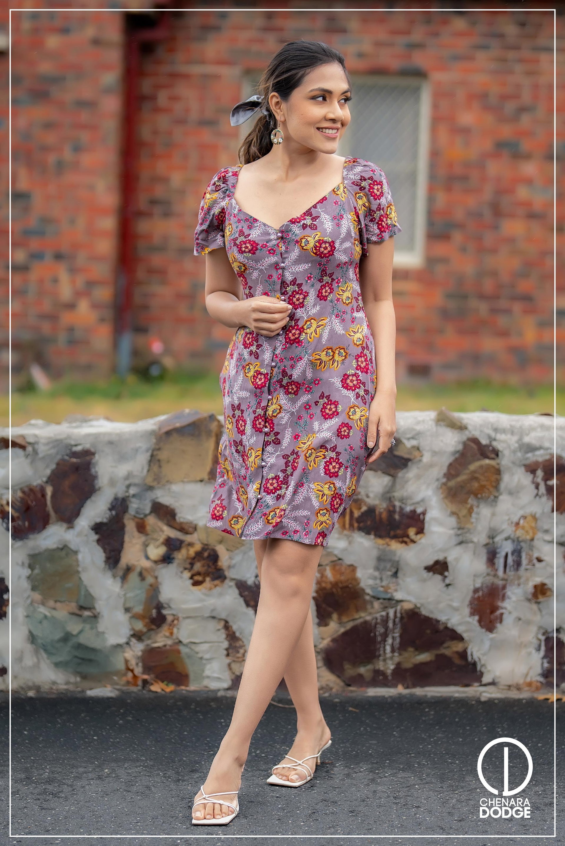 AISLA PRINTED MINI DRESS