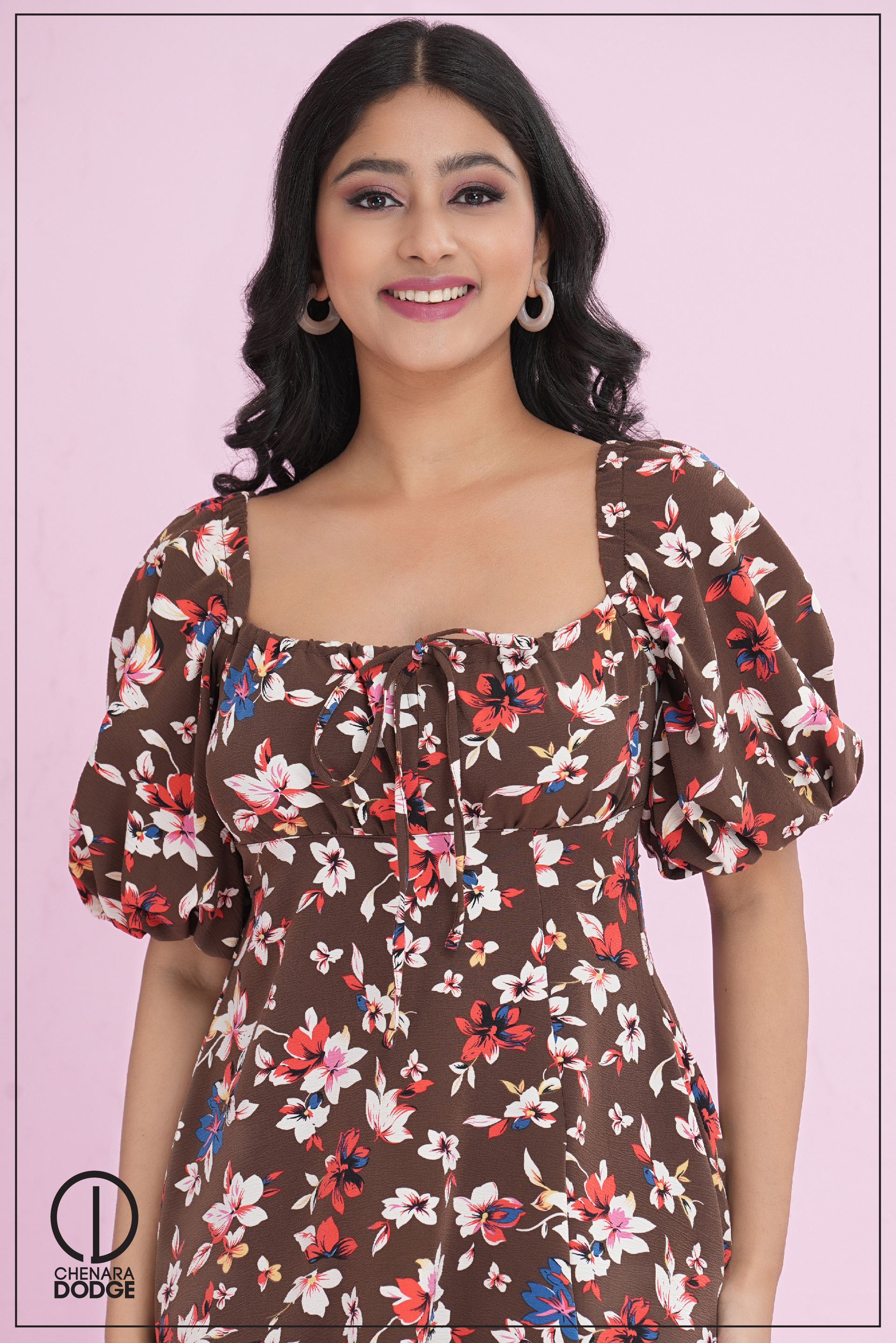 ALICE BUSTIER MIDI DRESS