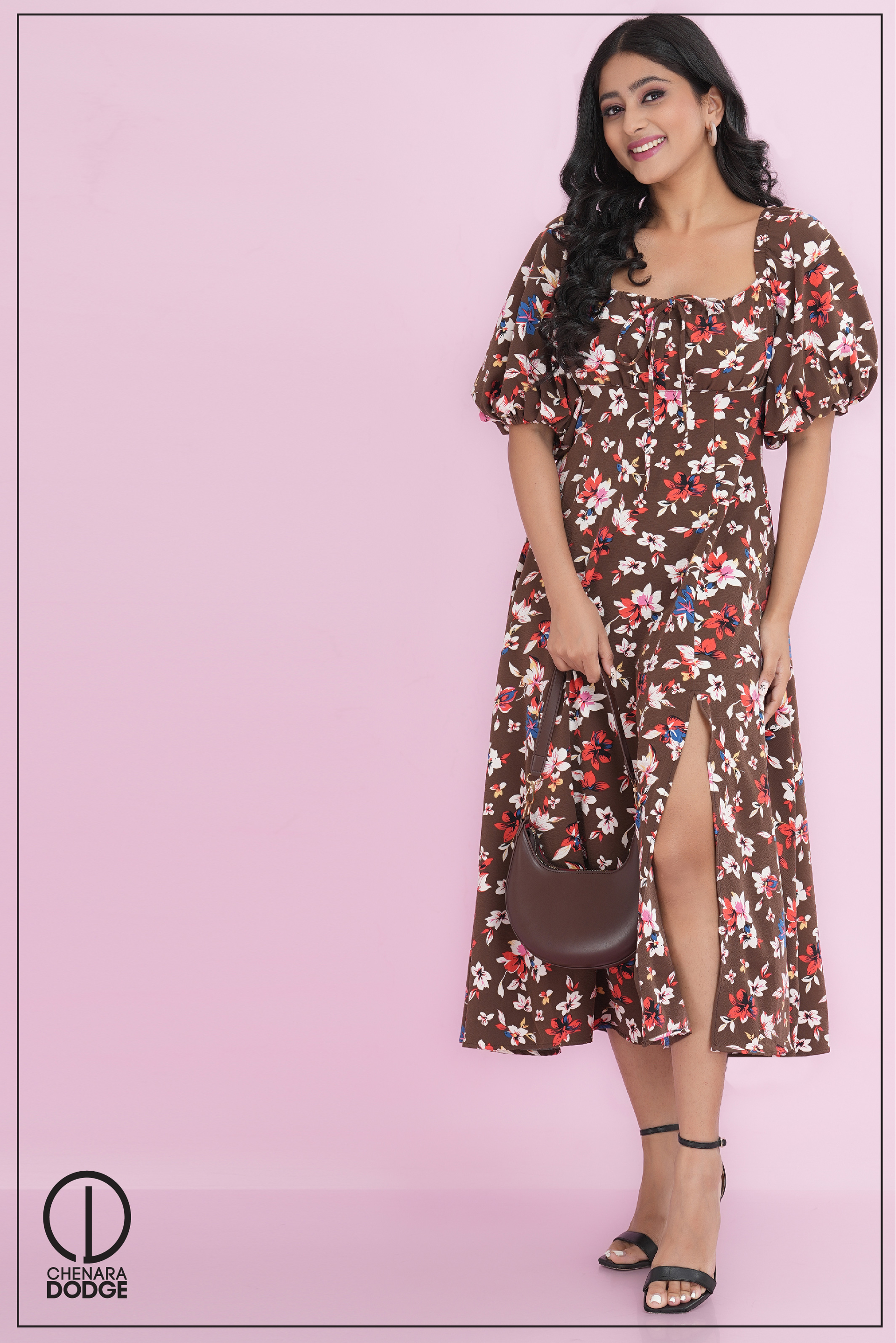 ALICE BUSTIER MIDI DRESS