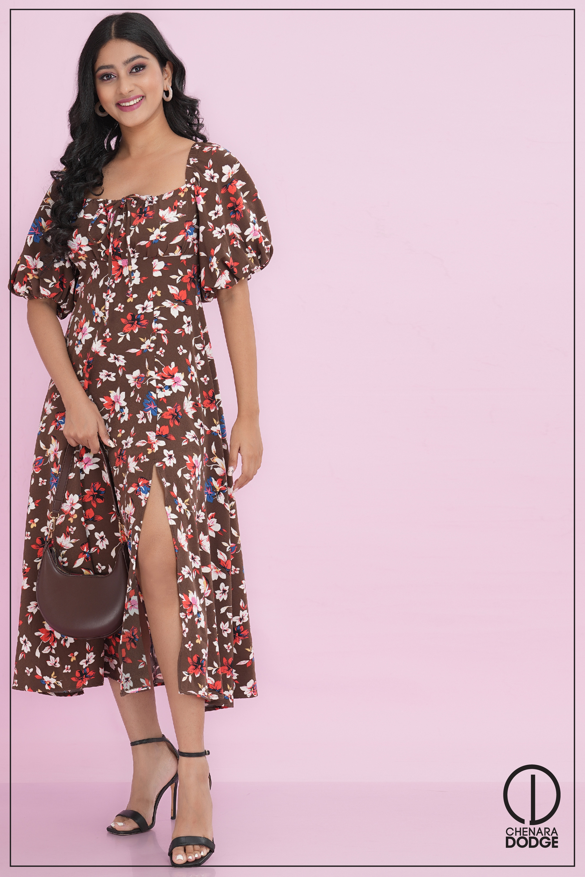 ALICE BUSTIER MIDI DRESS