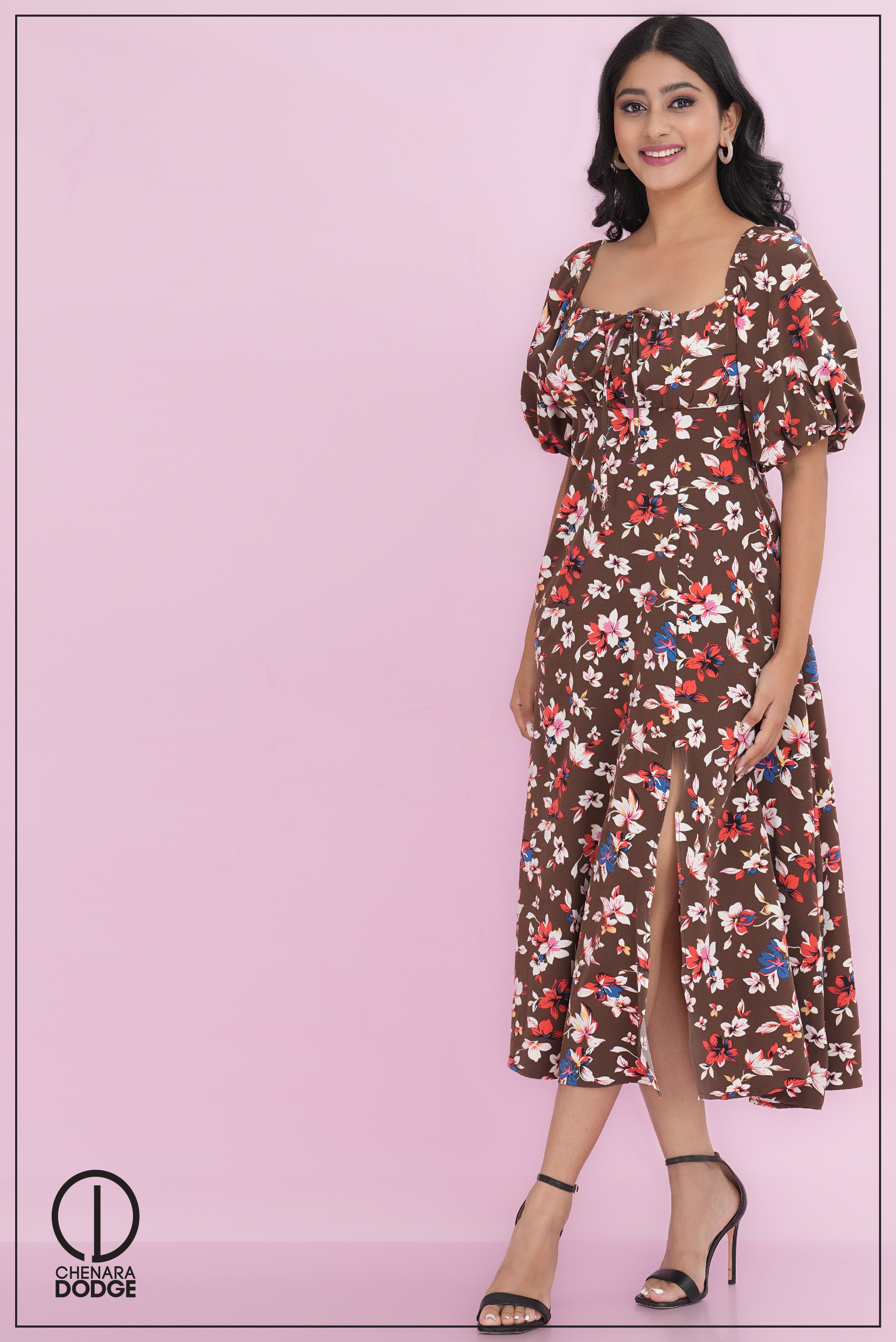 ALICE BUSTIER MIDI DRESS