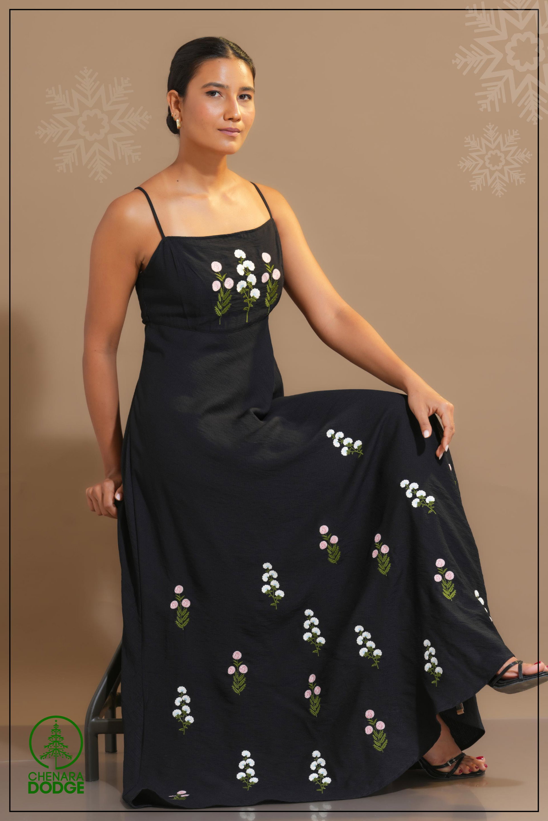 ALLISON EMBROIDERED MAXI DRESS
