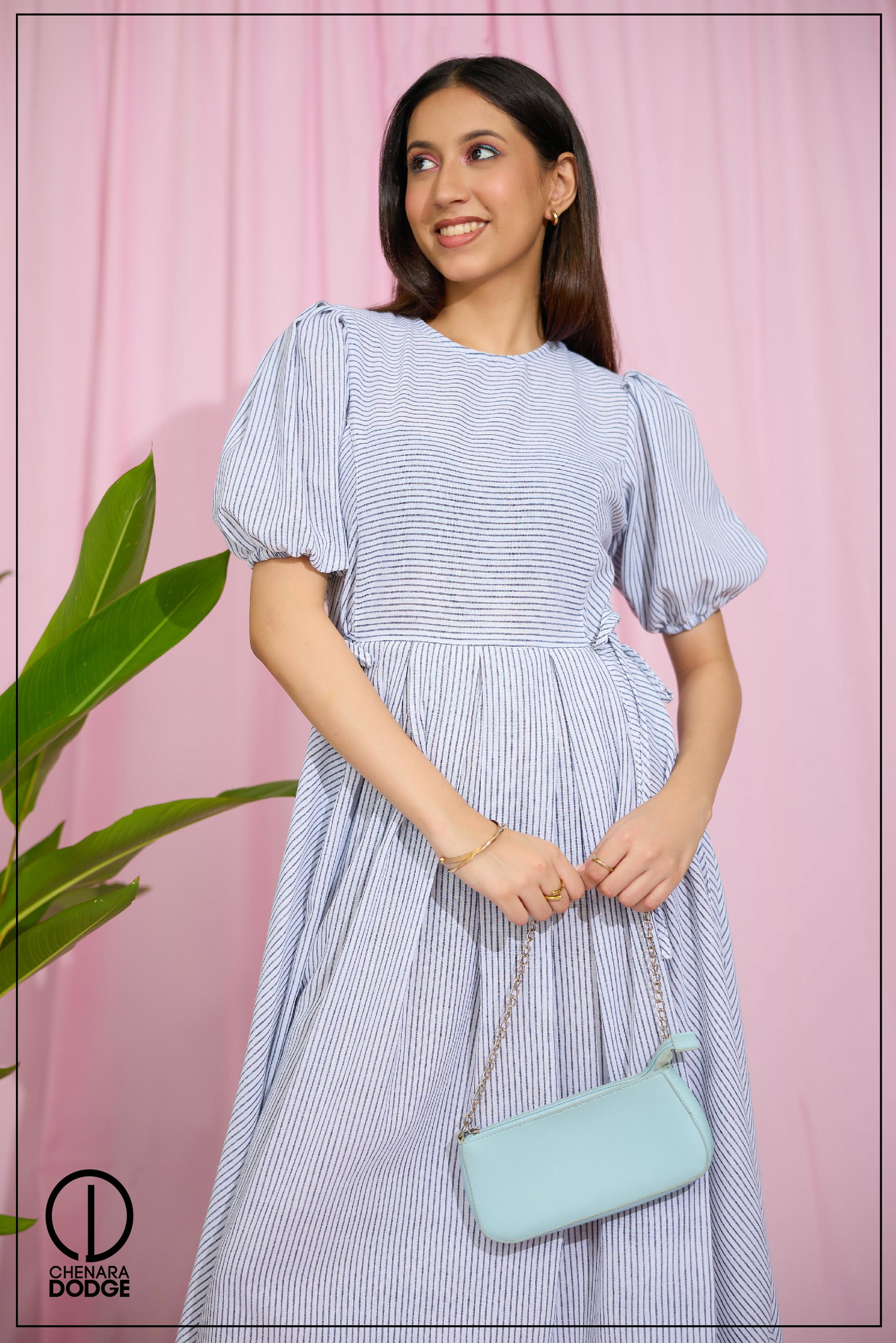 AMAYA HIGH-WAIST MIDI DRESS