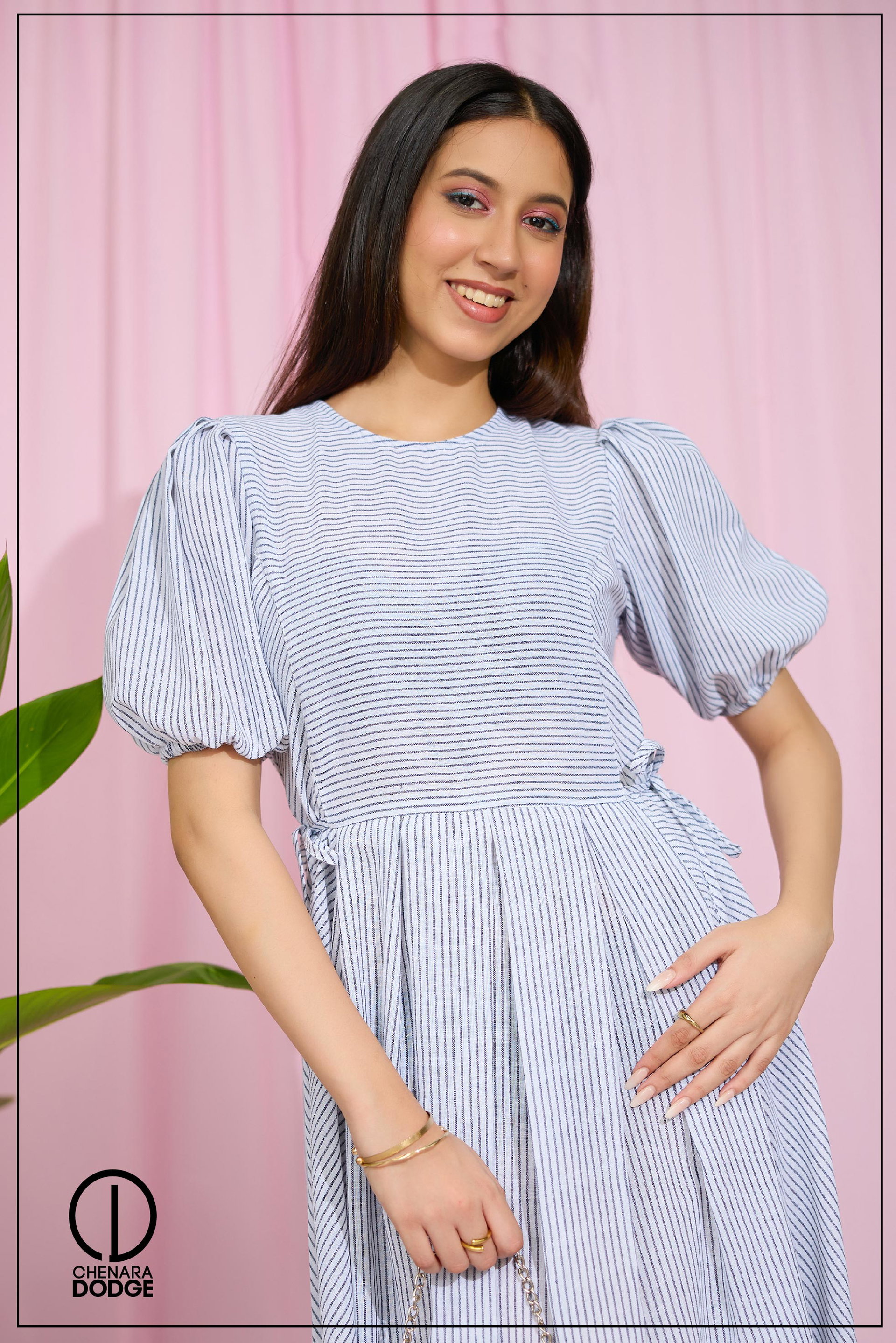 AMAYA HIGH-WAIST MIDI DRESS