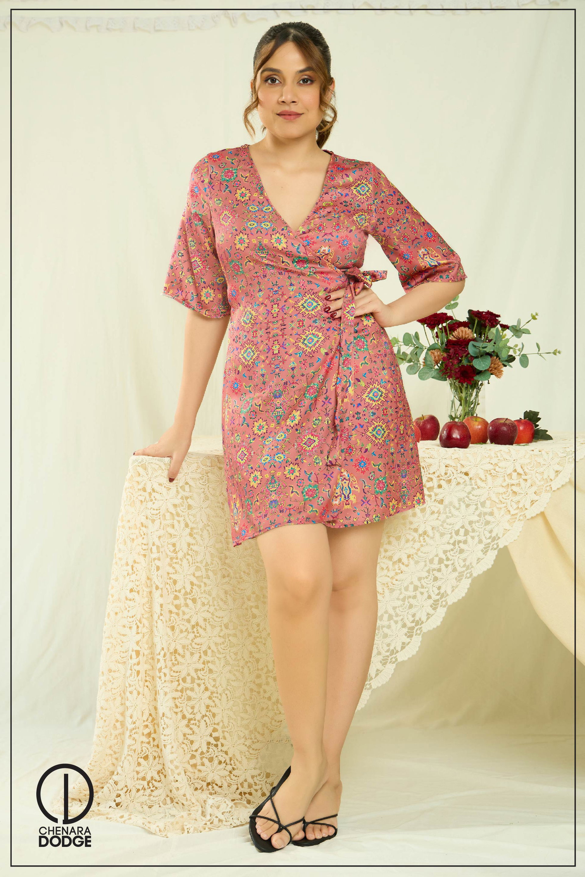 ARIA WRAP MINI DRESS
