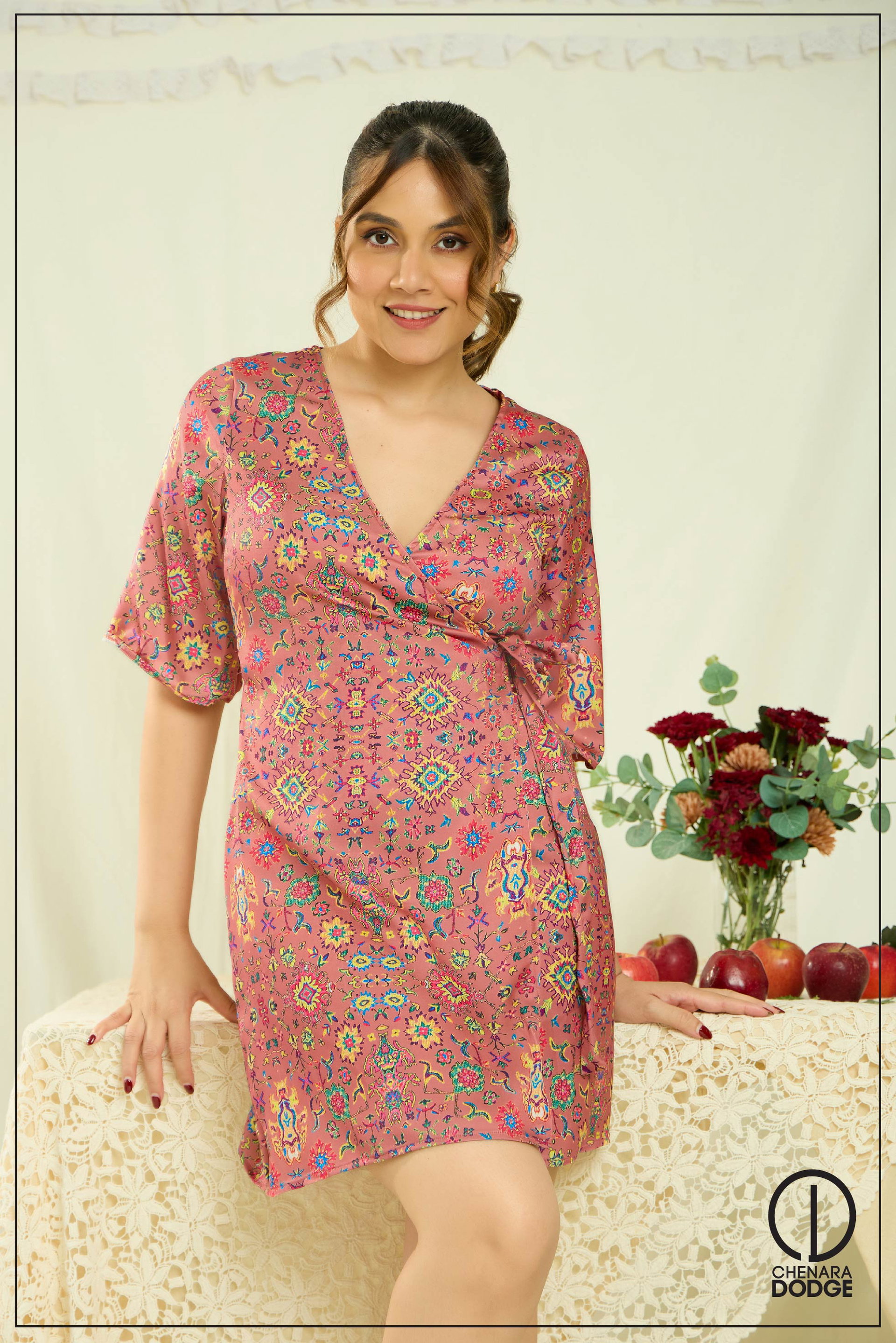 ARIA WRAP MINI DRESS