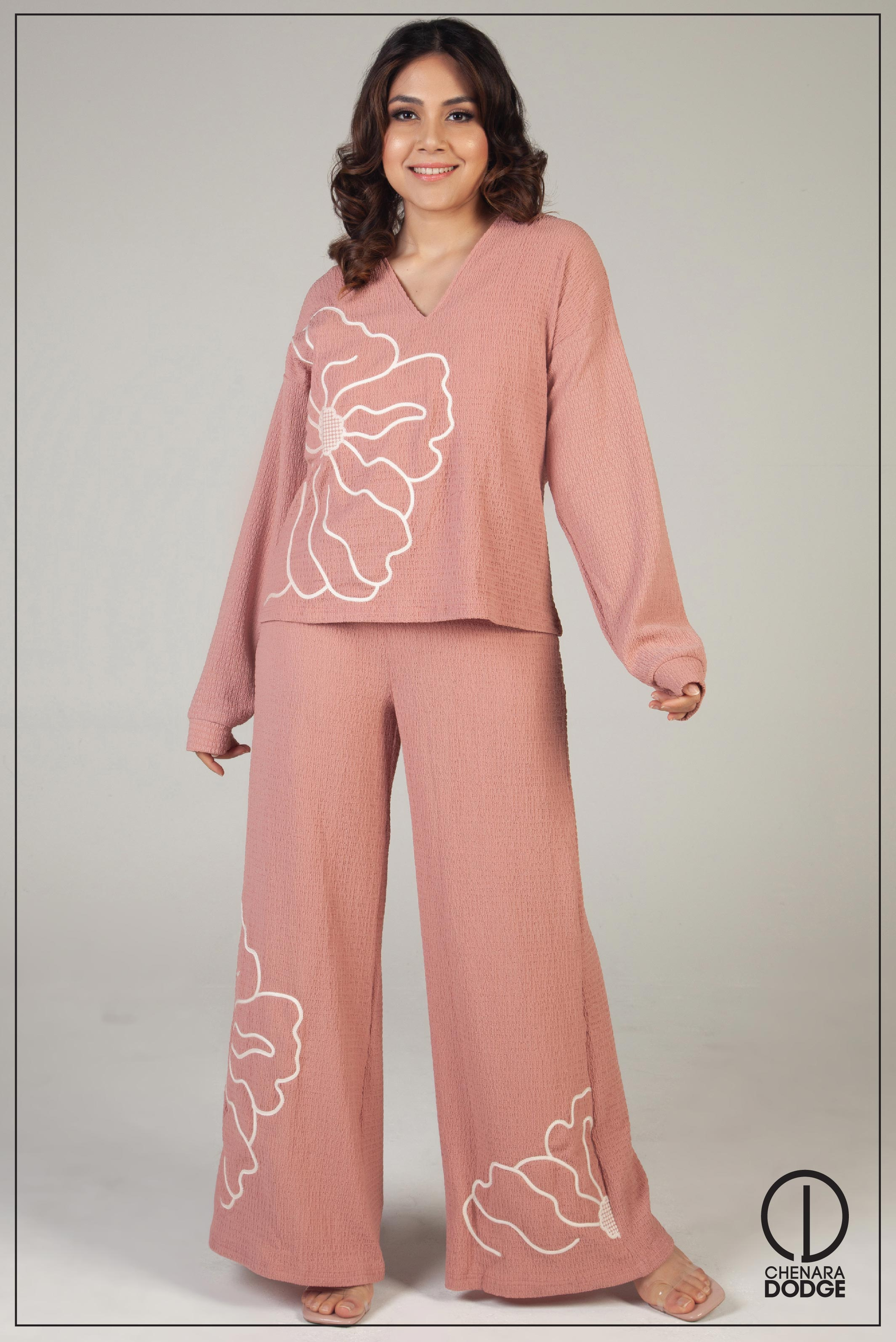 ASHLEY EMBROIDERED TWO PIECE SET