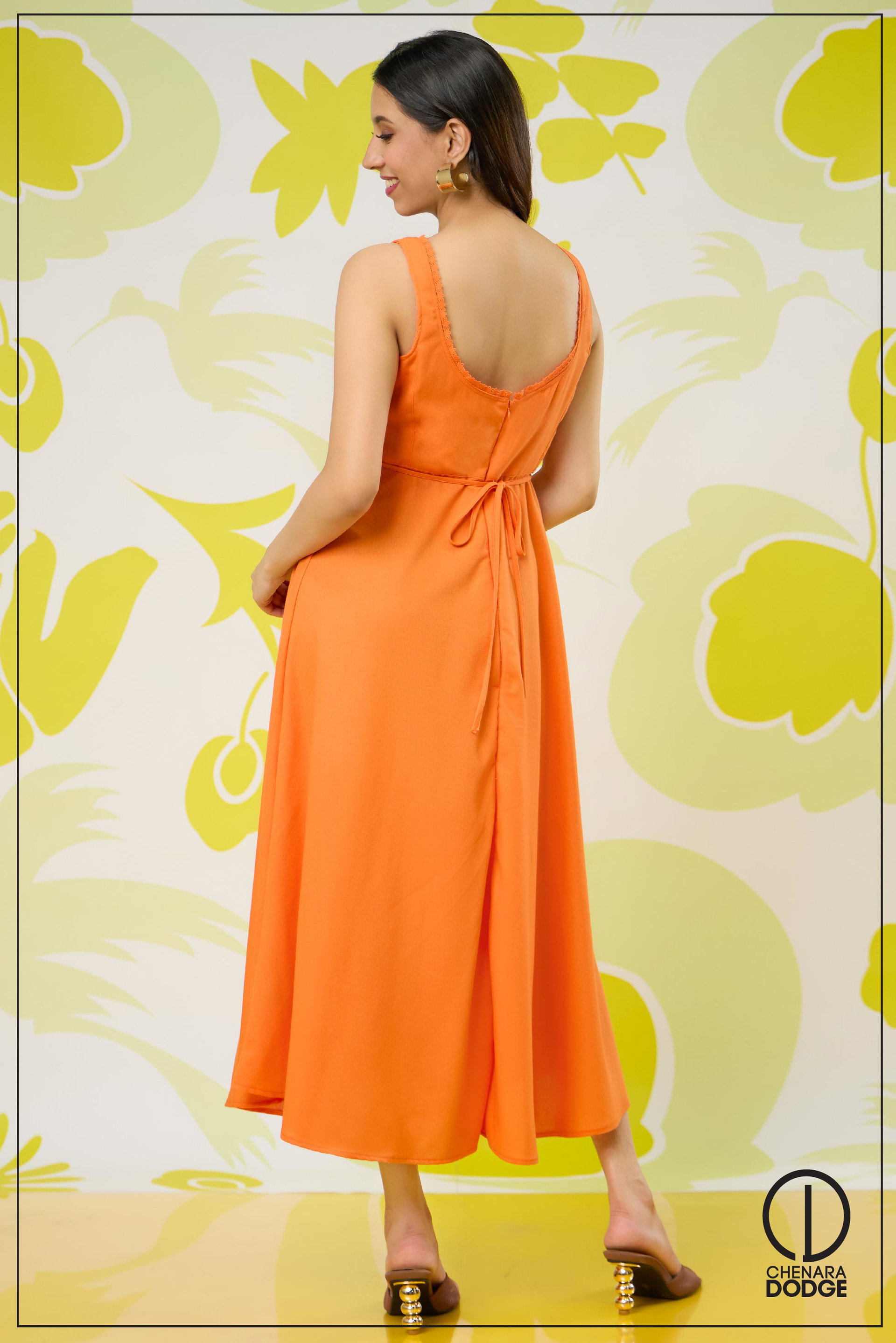 ASHLEY SQUARE NECK MIDI DRESS