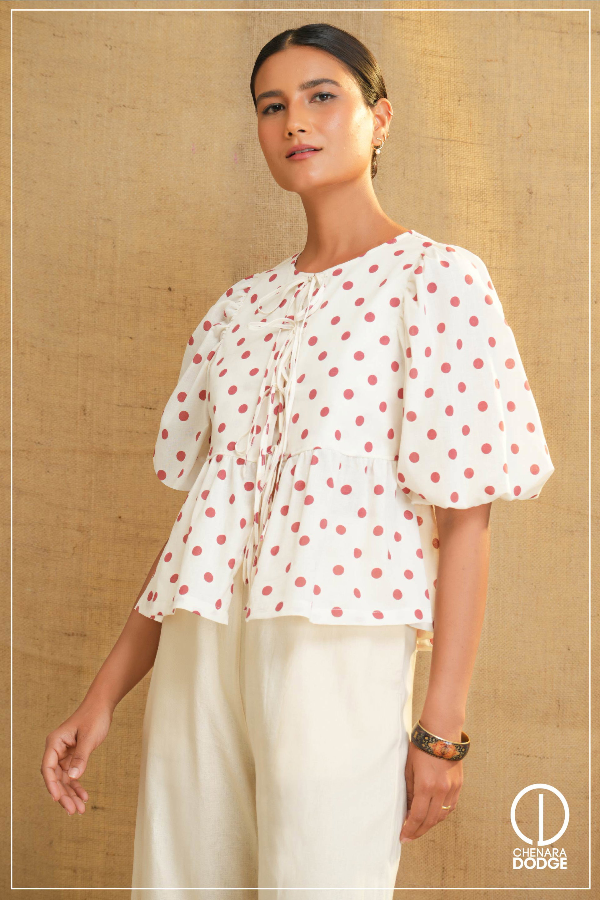 BECKY BOW TIE-UP TOP