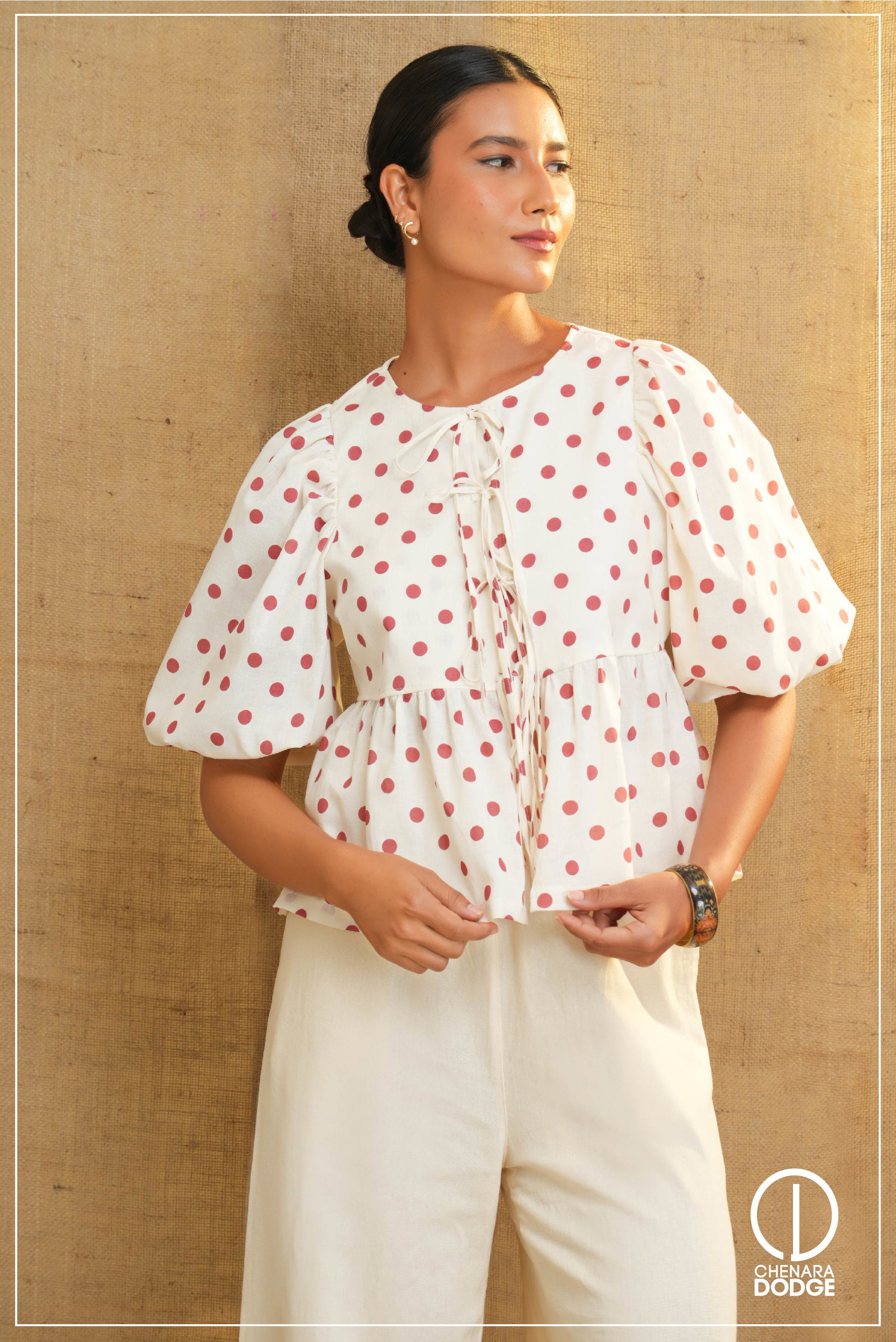 BECKY BOW TIE-UP TOP