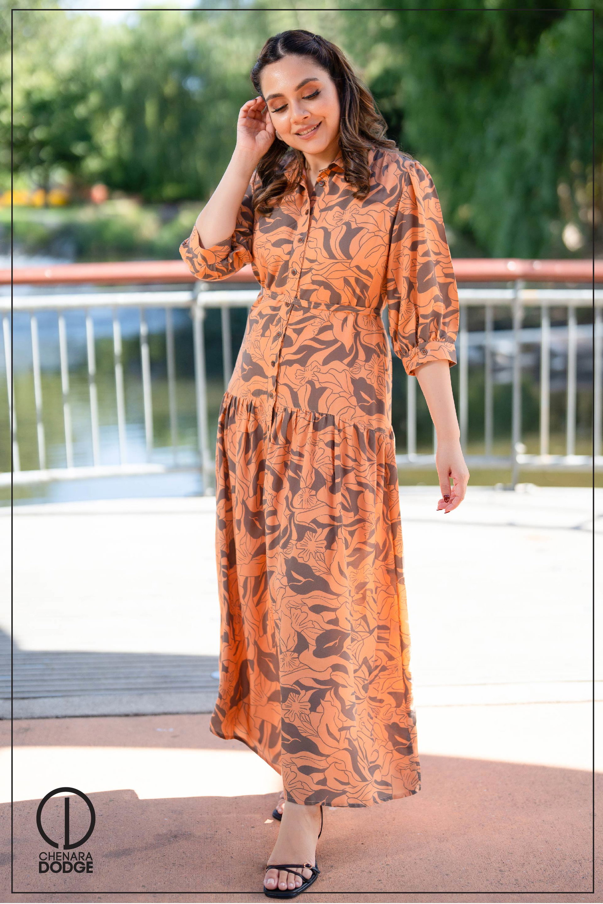 BELLA  TIE-UP MAXI DRESS