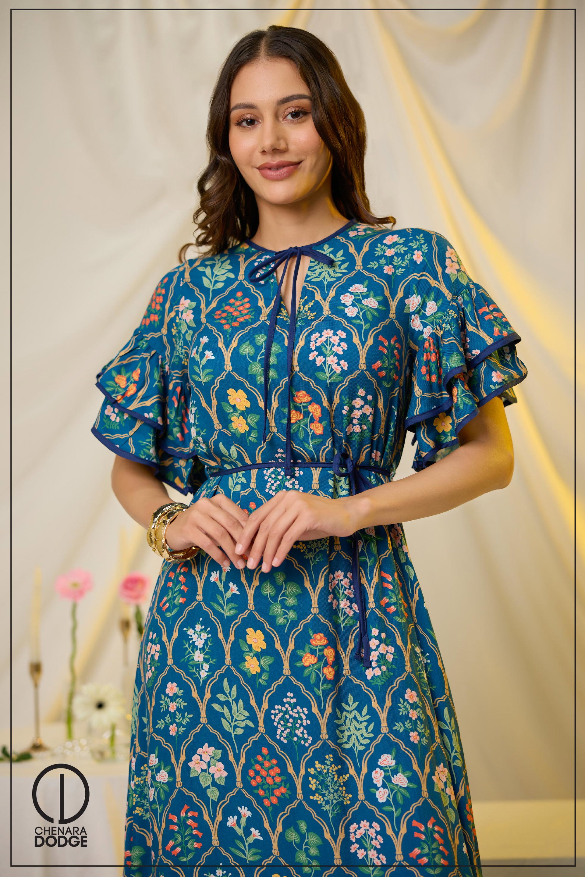 CAMILA TIE-UP MAXI DRESS