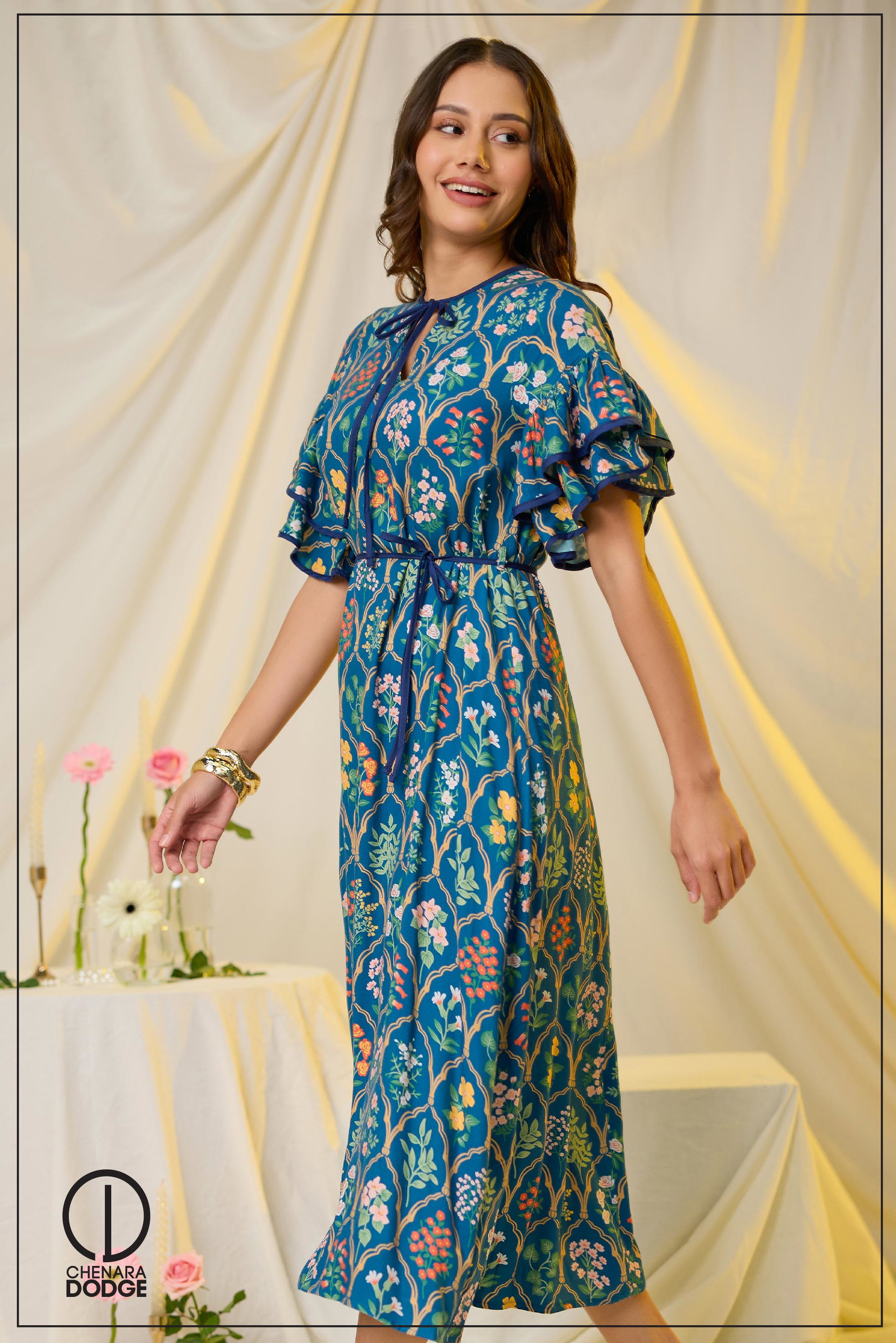 CAMILA TIE-UP MAXI DRESS