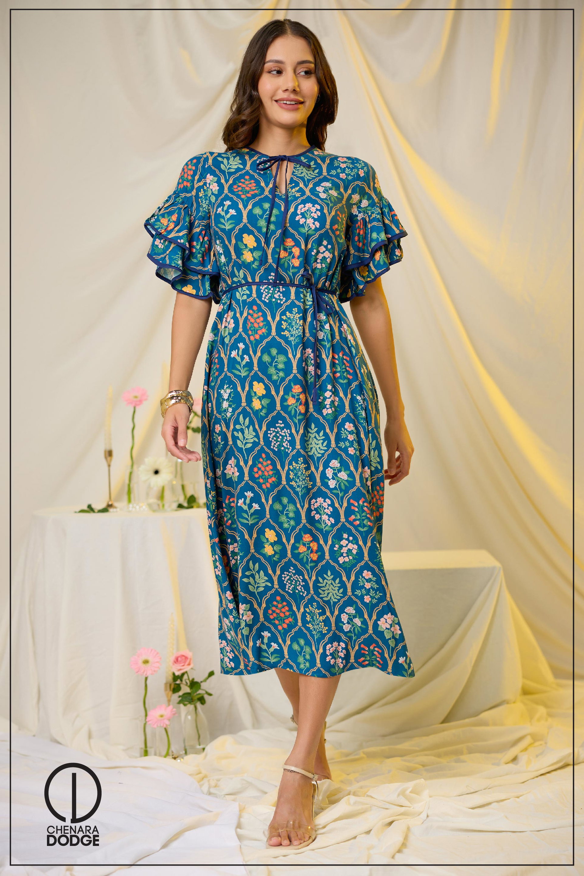CAMILA TIE-UP MAXI DRESS