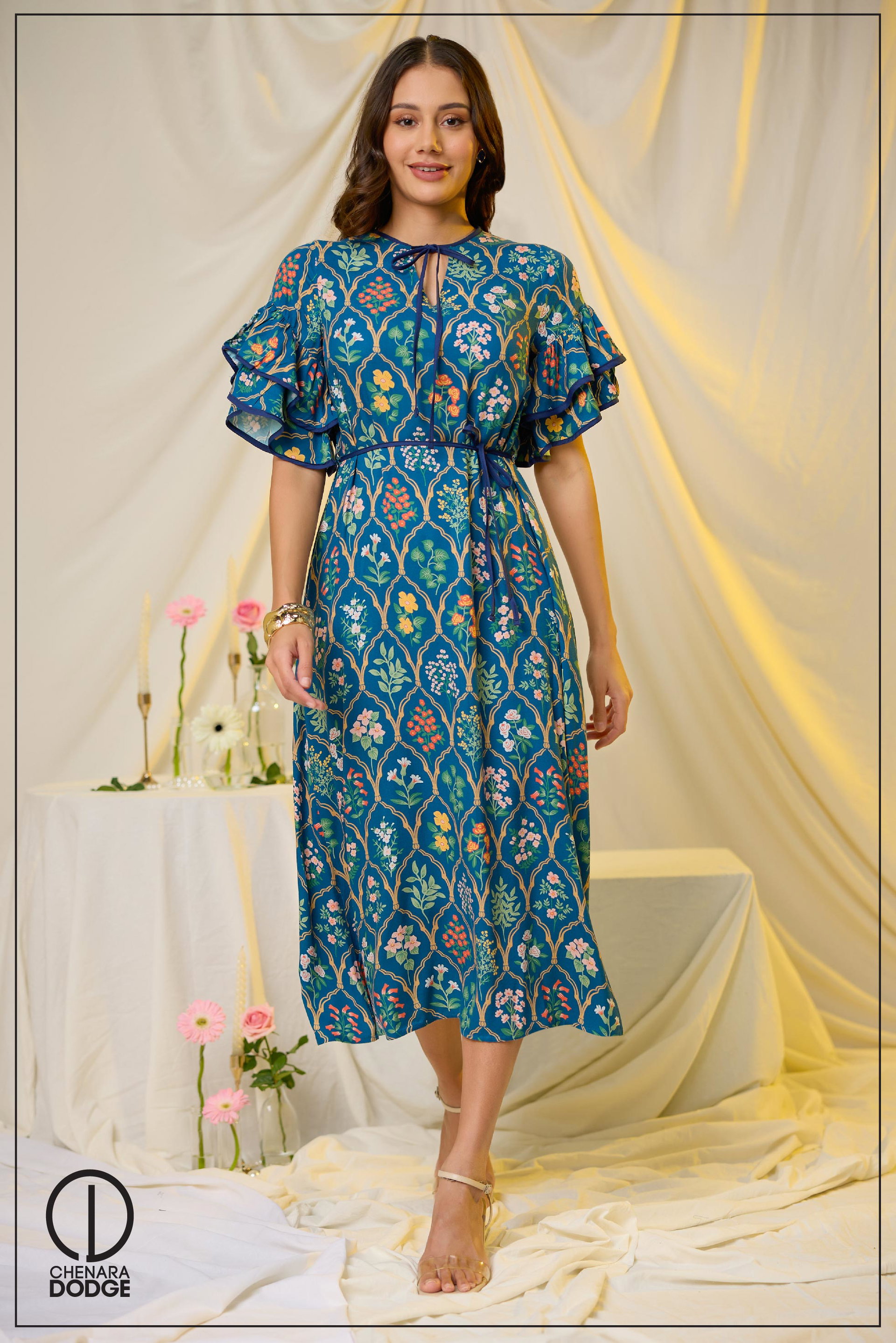 CAMILA TIE-UP MAXI DRESS