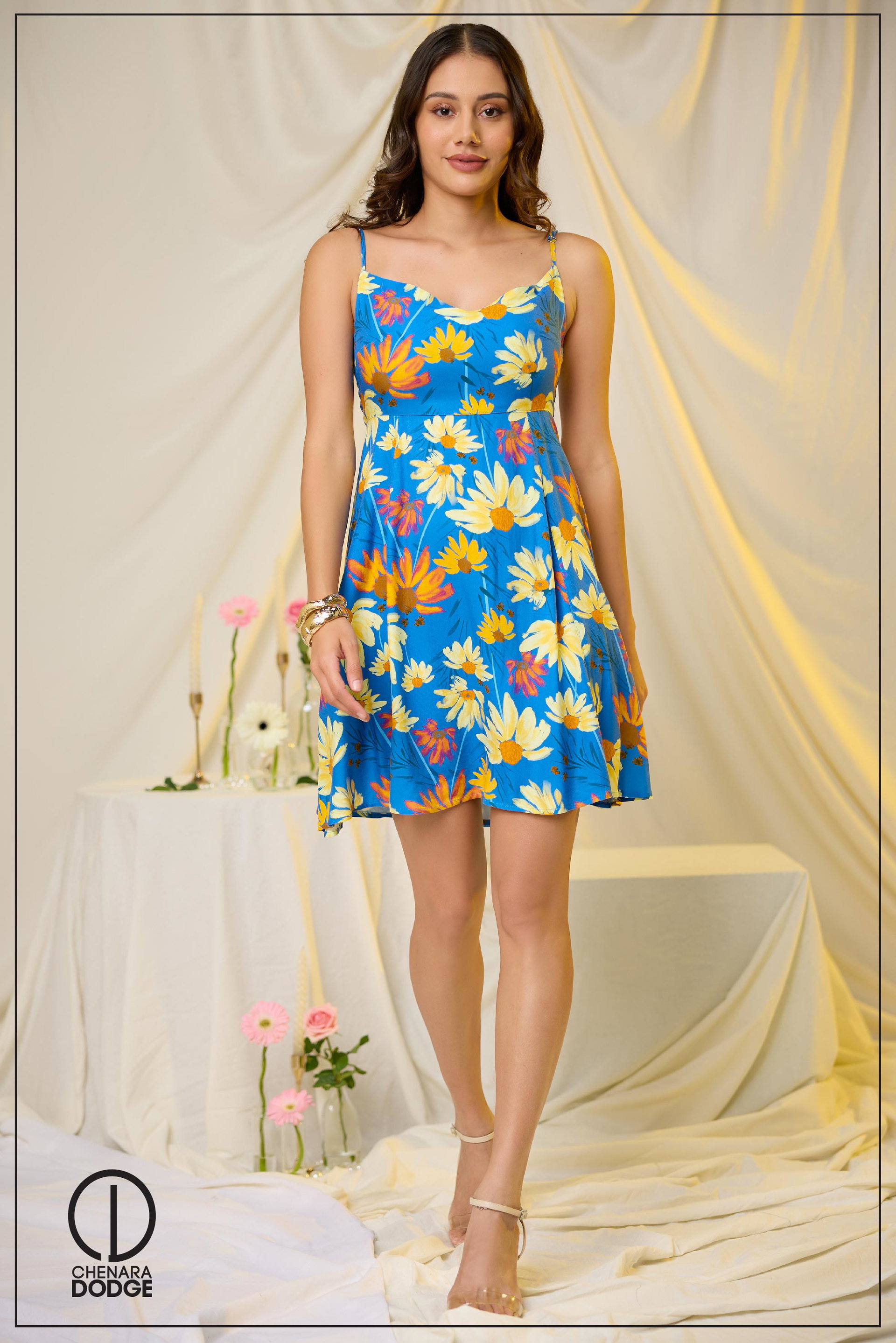 CLAIR SWEETHEAT NECK MINI DRESS