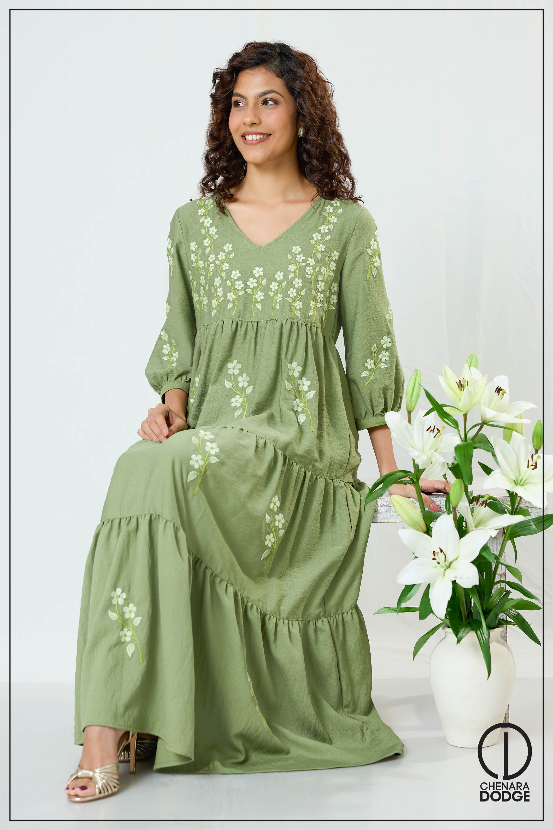 sachin and babi light blue dress The Best Christmas Party Dresses & Outfits for This Holiday Season – RIHOAS main image 1